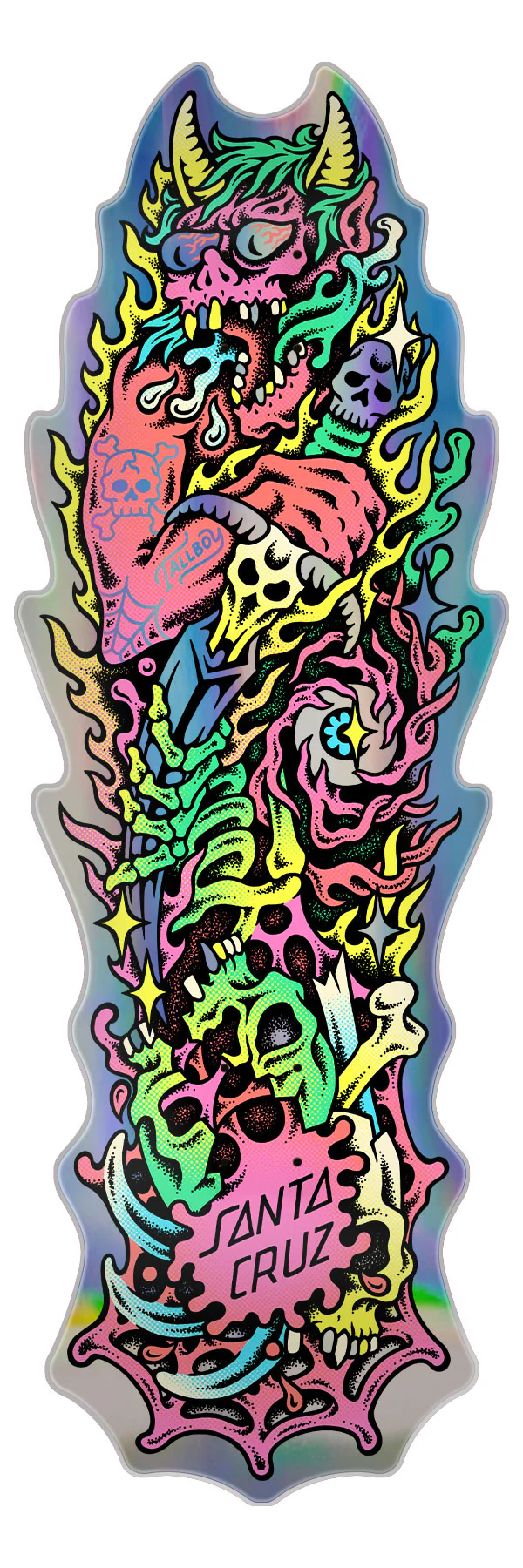 10.33in Tallboy Demon Santa Cruz Freaks Skateboard Deck