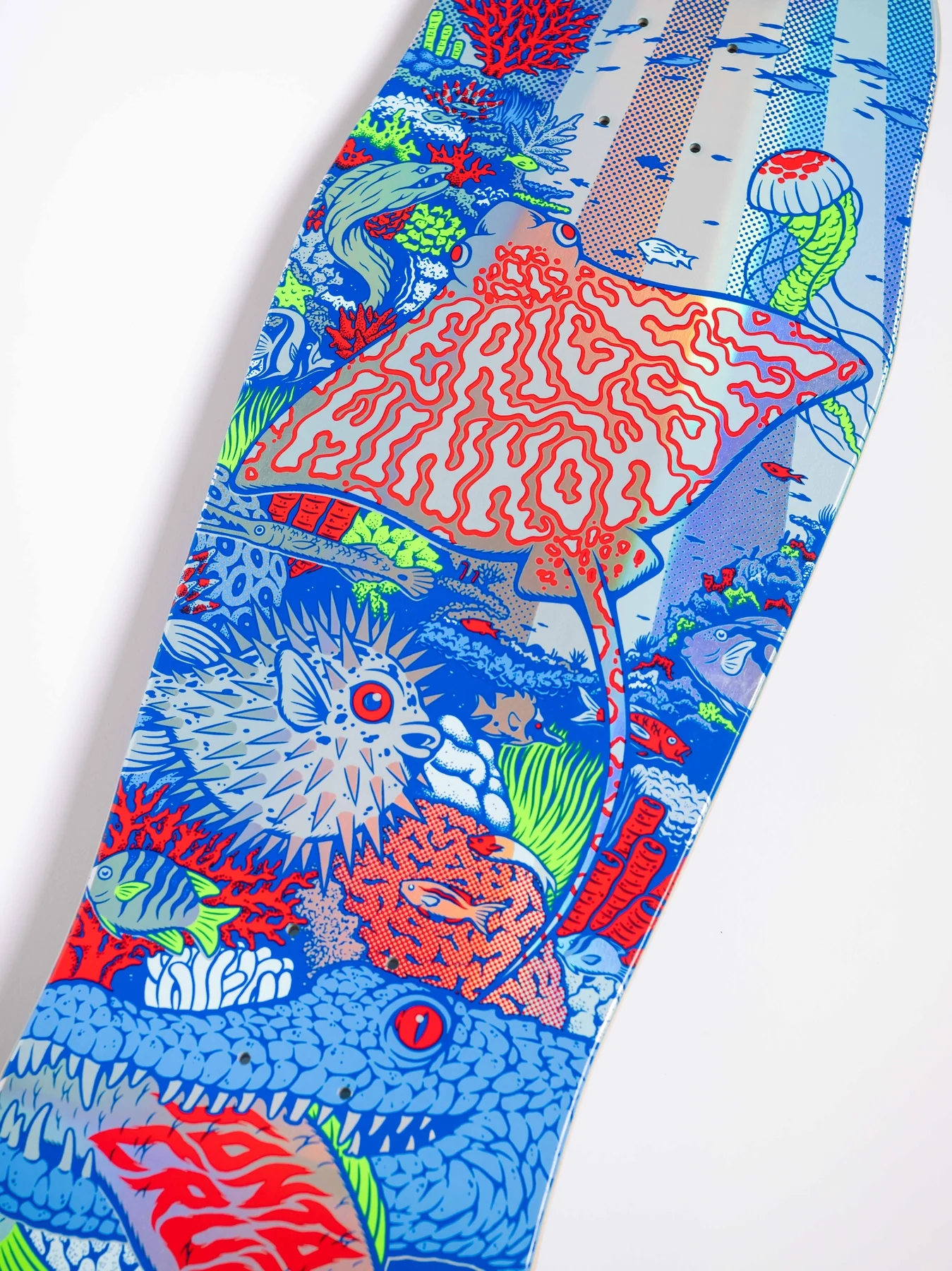 10.34in Winkowski Aquatic Prismatic Santa Cruz Shaped Skateboard Deck - Image 3