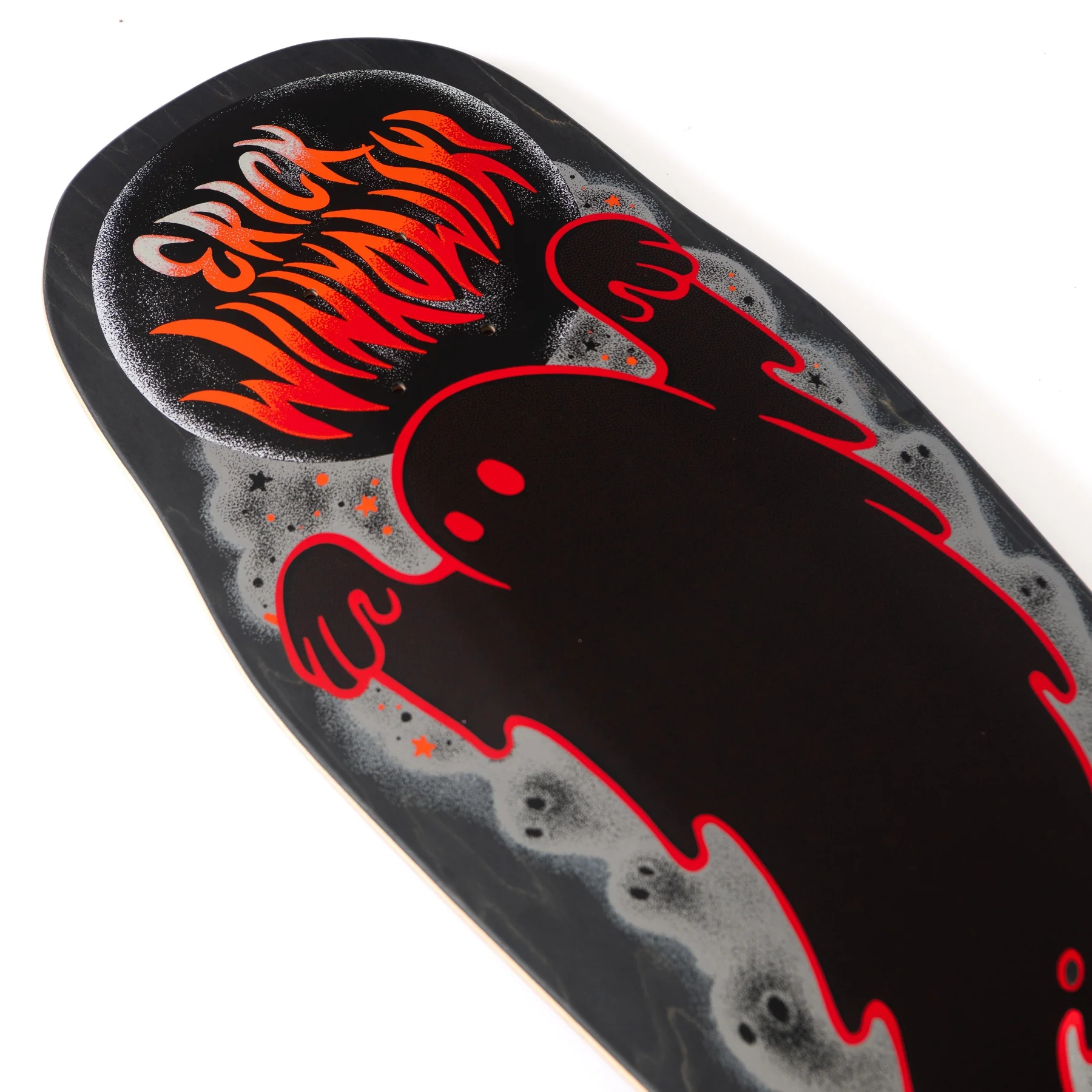 10.34in Winkowski Ghost Black Santa Cruz Shaped Skateboard Deck - Image 4