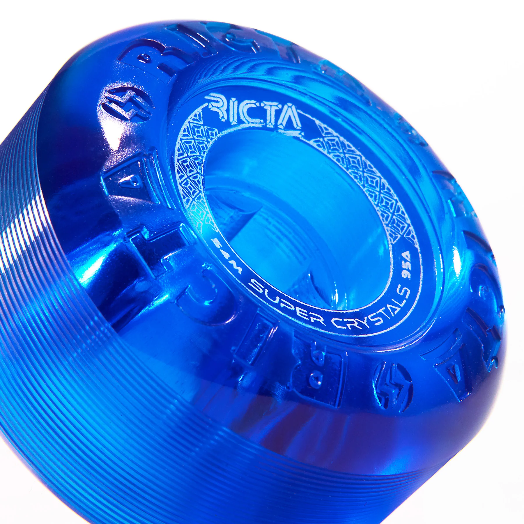 54mm Super Crystals Trans Purple Green Blue Red 95a Ricta Skateboard Wheels - Image 3