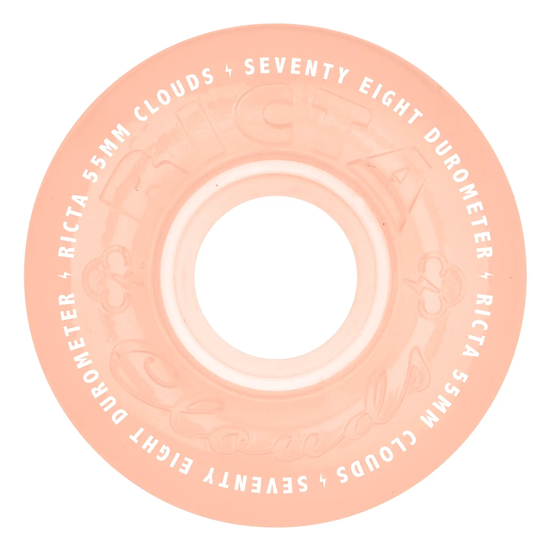 55mm Clouds Red Glow In The Dark 78a Ricta Skateboard Wheels