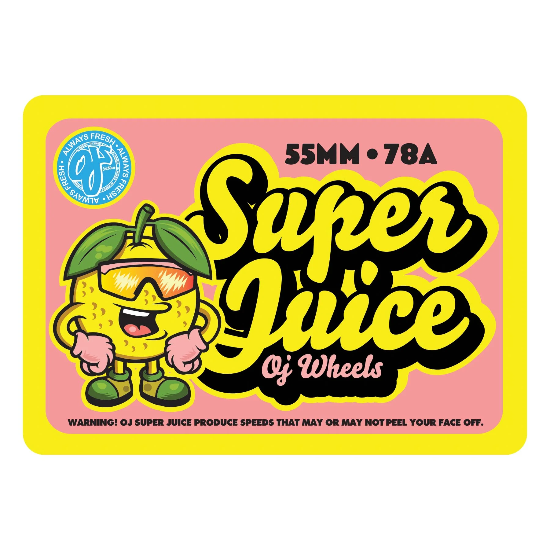 55mm Paloma Pink Mini Super Juice 78a OJ Skateboard Wheels - Image 4