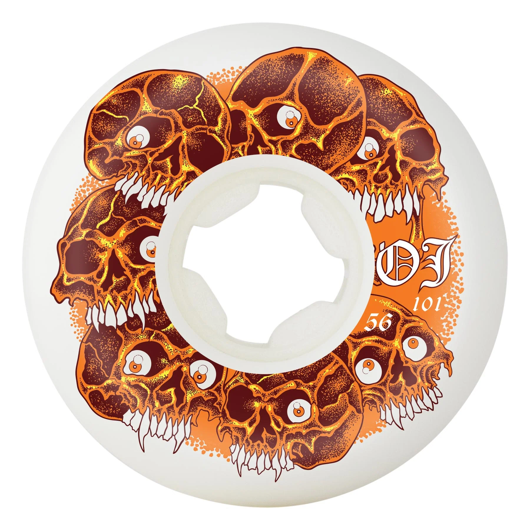 56mm Grey Matter Juice Original White Hardline 101a OJ Skateboard Wheels