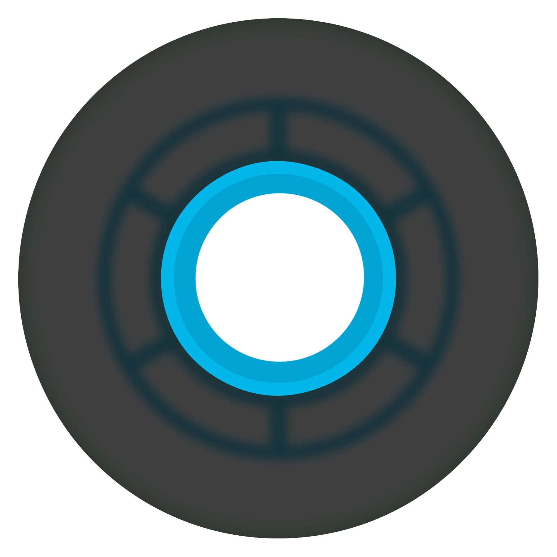 57mm Clouds Transparent Black/Blue 78a Ricta Skateboard Wheels - Image 2