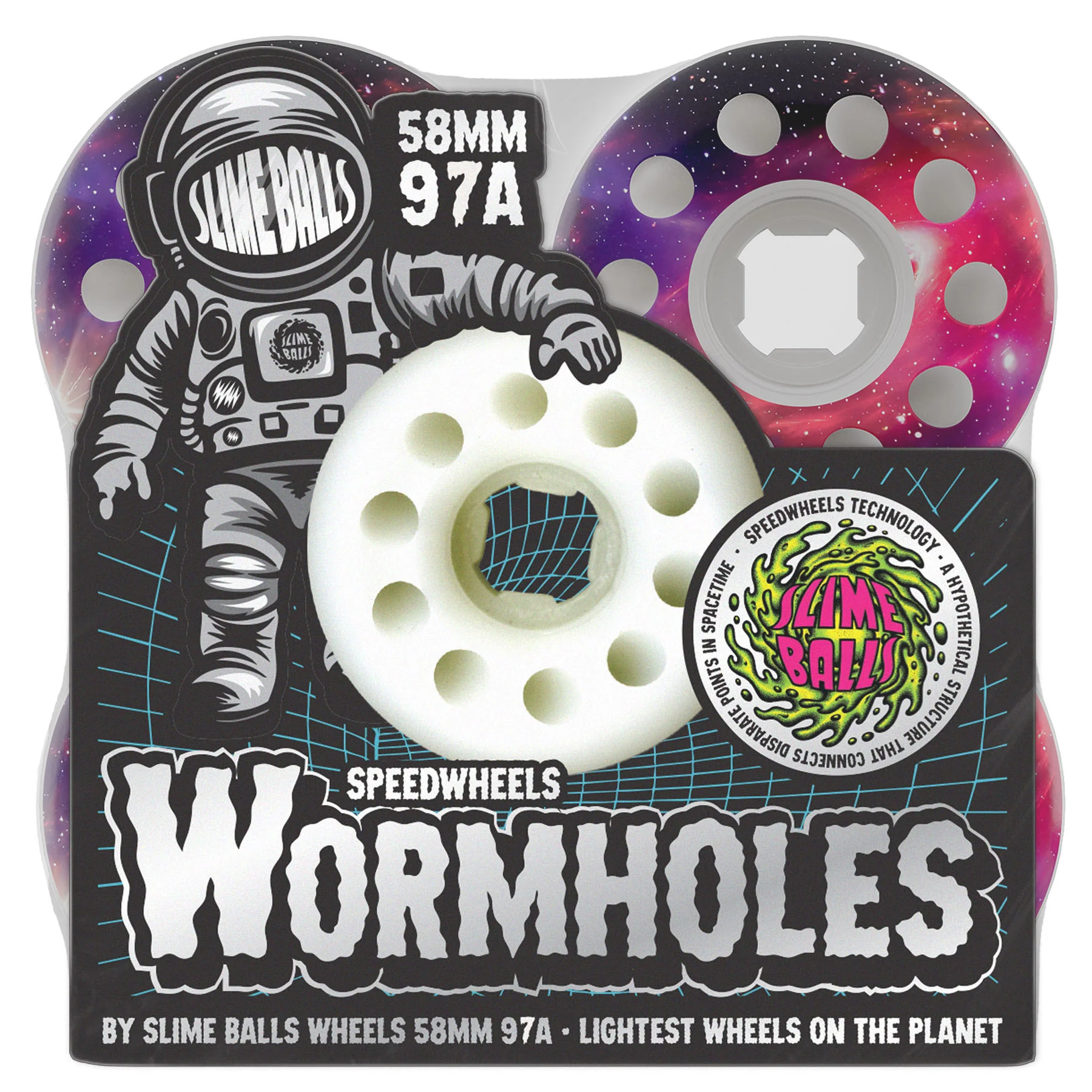 58mm Worm Holes 97a Slime Balls Skateboard Wheels - Image 6