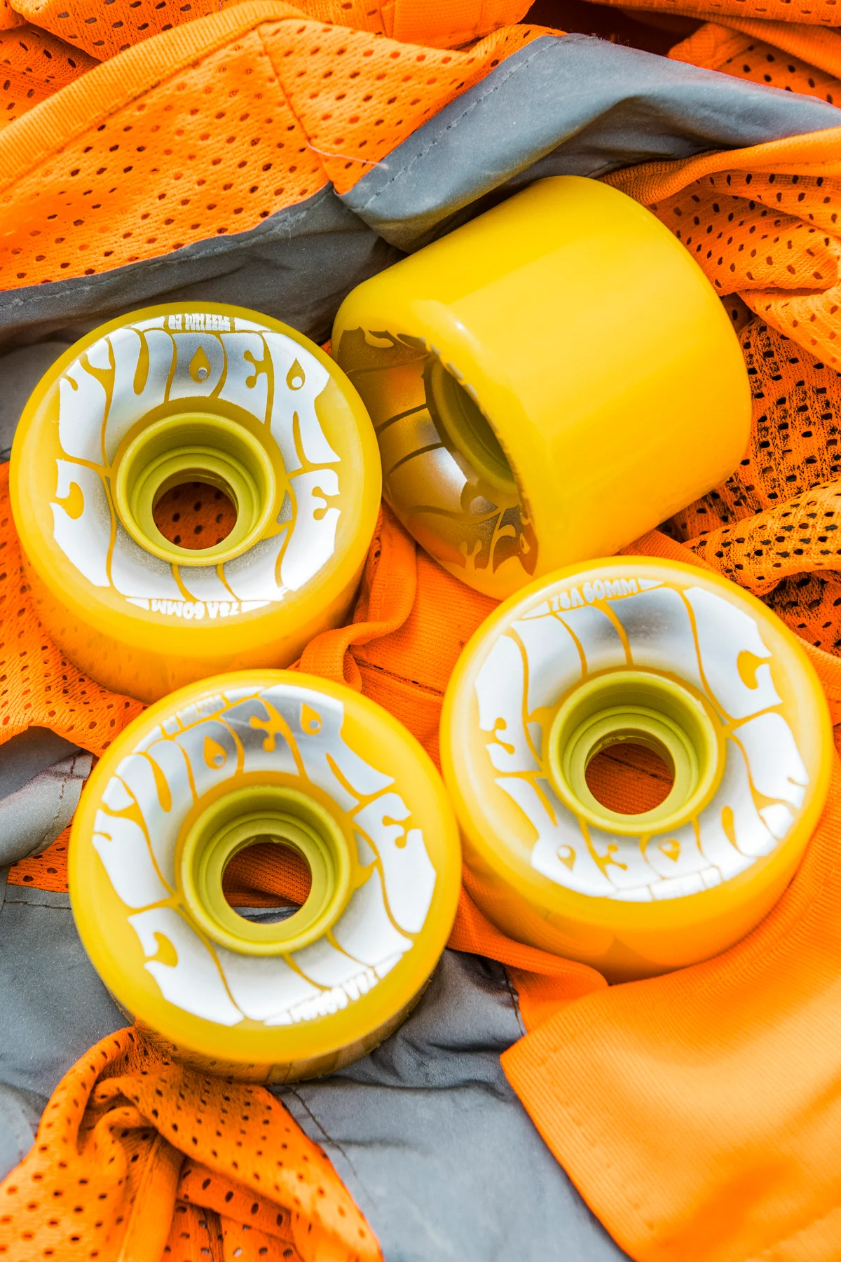 60mm Super Juice Neon Yellow 78a OJ Skateboard Wheels - Image 5