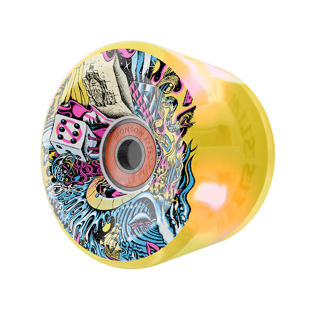 66mm Christian Hosoi Collage Reissue 78a Slime Balls Light Ups Skateboard Wheels
