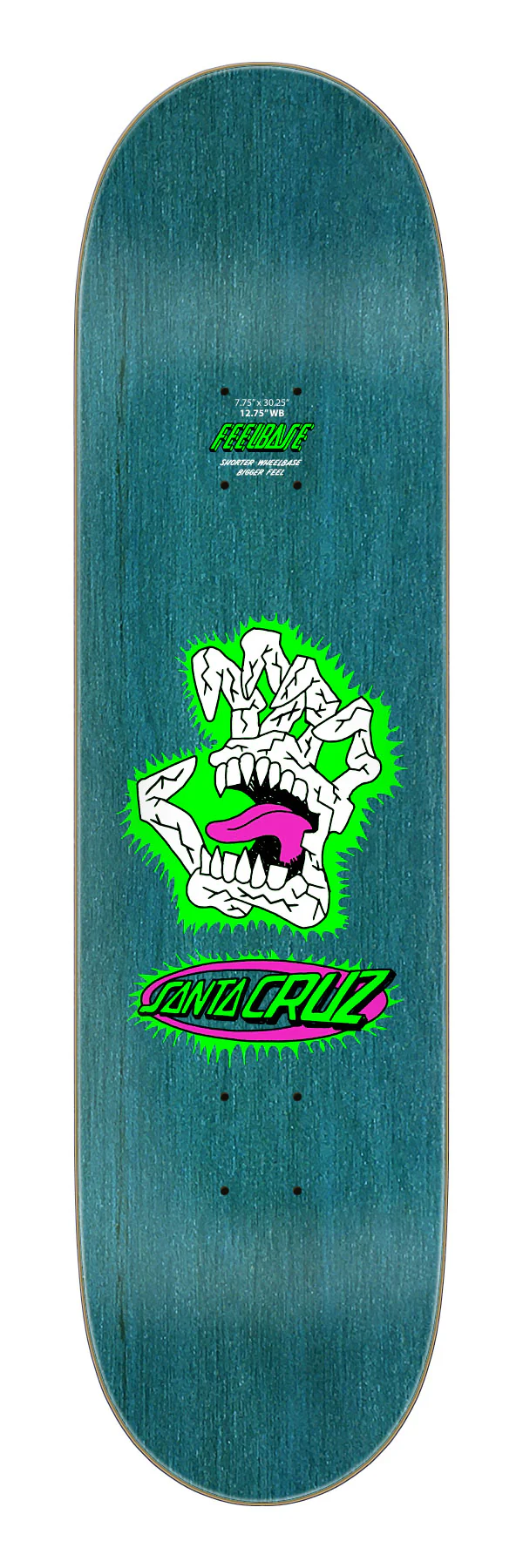 7.75in Scribble Head Santa Cruz FeelBase Skateboard Deck - Image 2