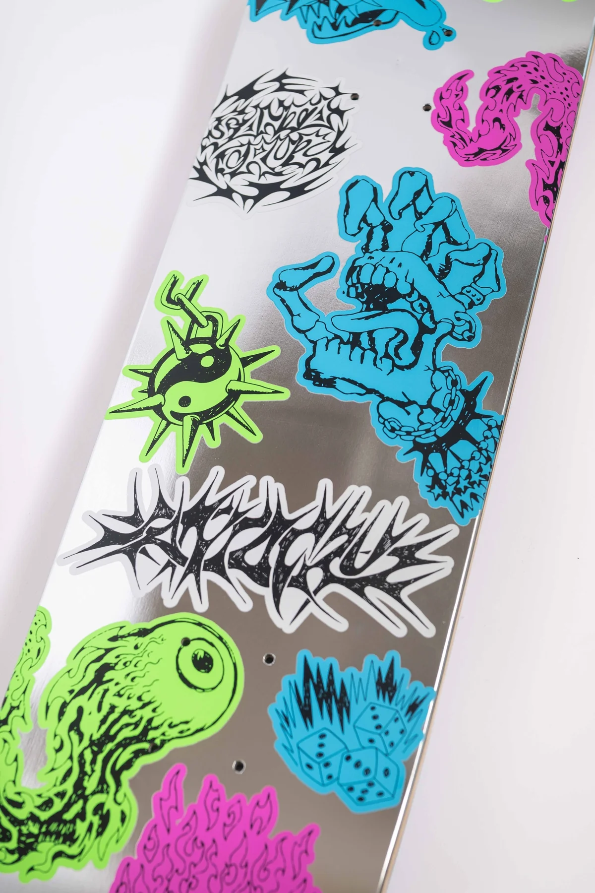 8.00in Scribble Flash Santa Cruz FeelBase Skateboard Deck - Image 3