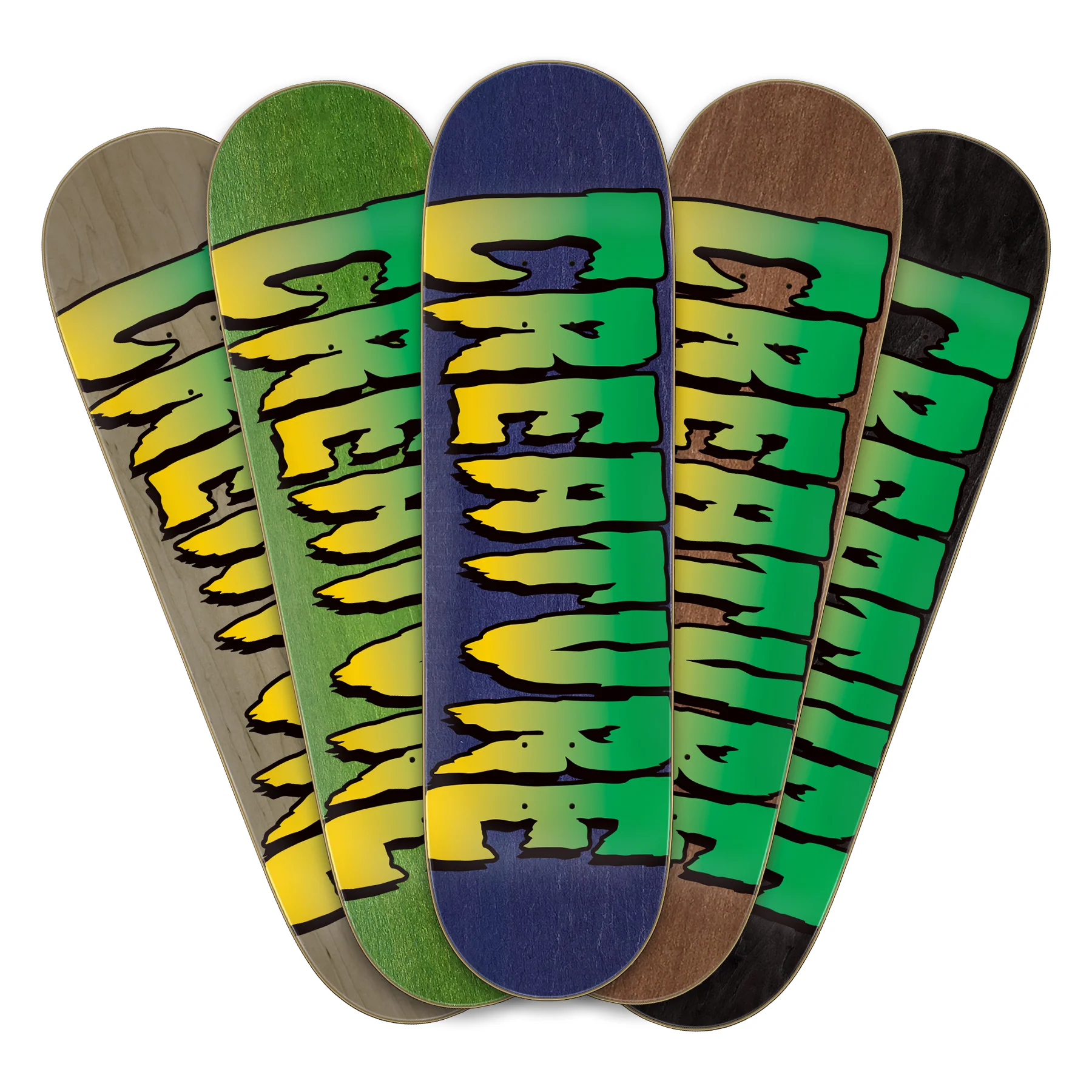 8.51in Assorted Color Logo Stumps Creature Skateboard Deck
