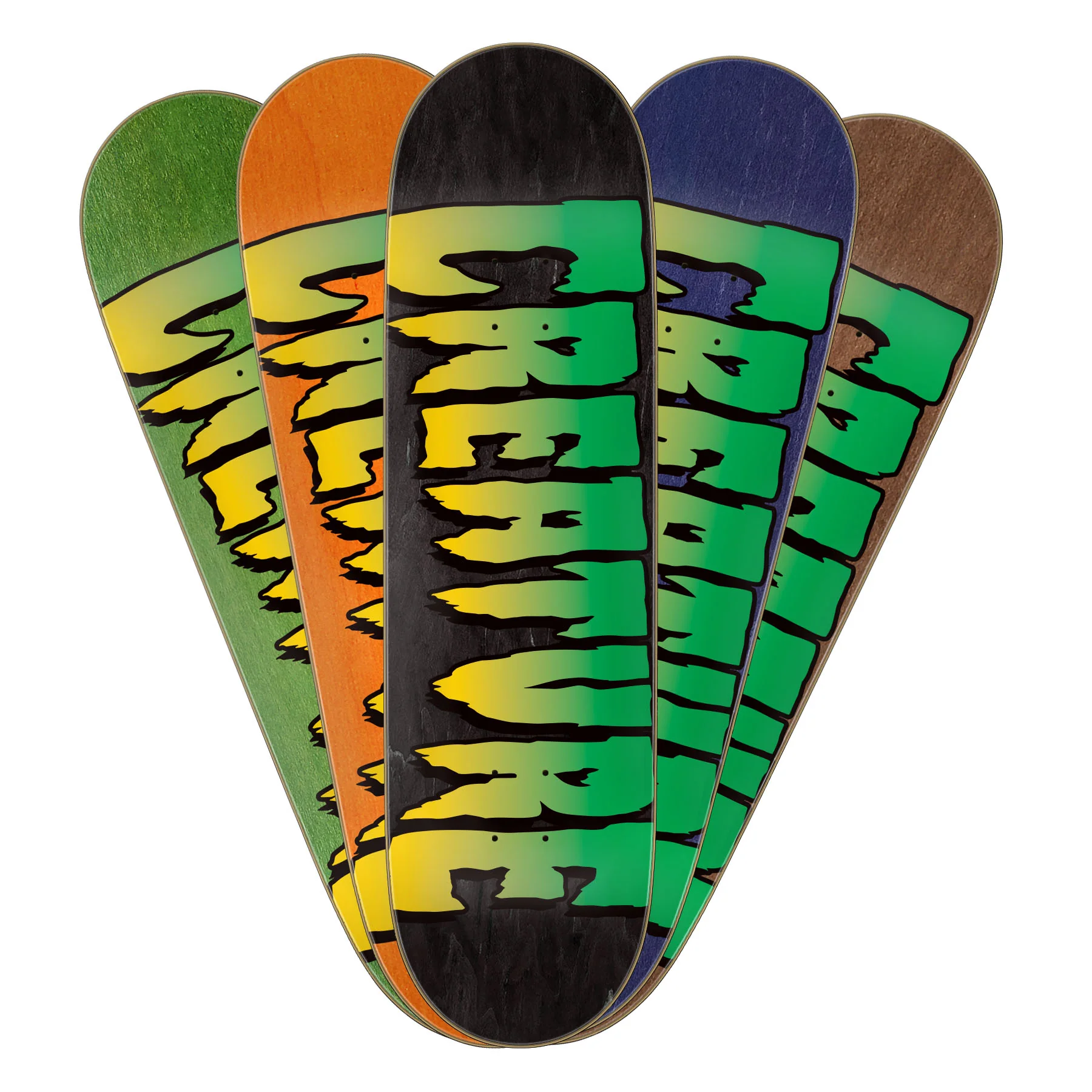 8.60in x 31.95in Logo Stumps Assorted Creature Skateboard Deck