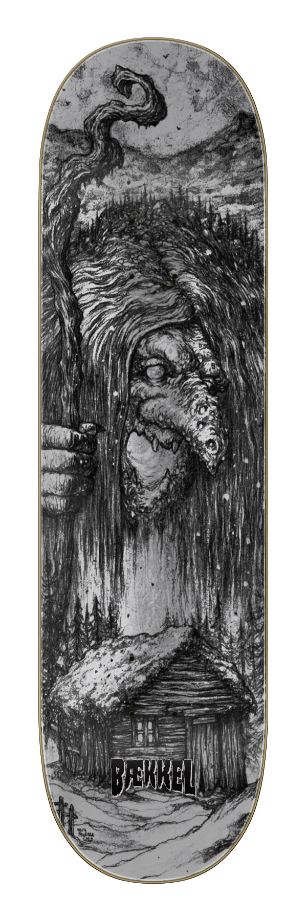 8.6in Kevin Baekkel Troll 2 Creature Skateboard Deck