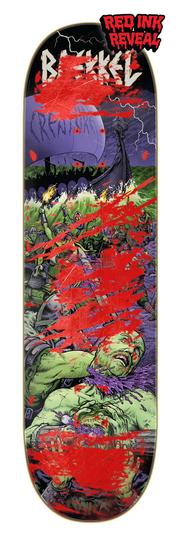 8.6in Kevin Baekkel Warriors Creature VX Skateboard Deck - Image 2