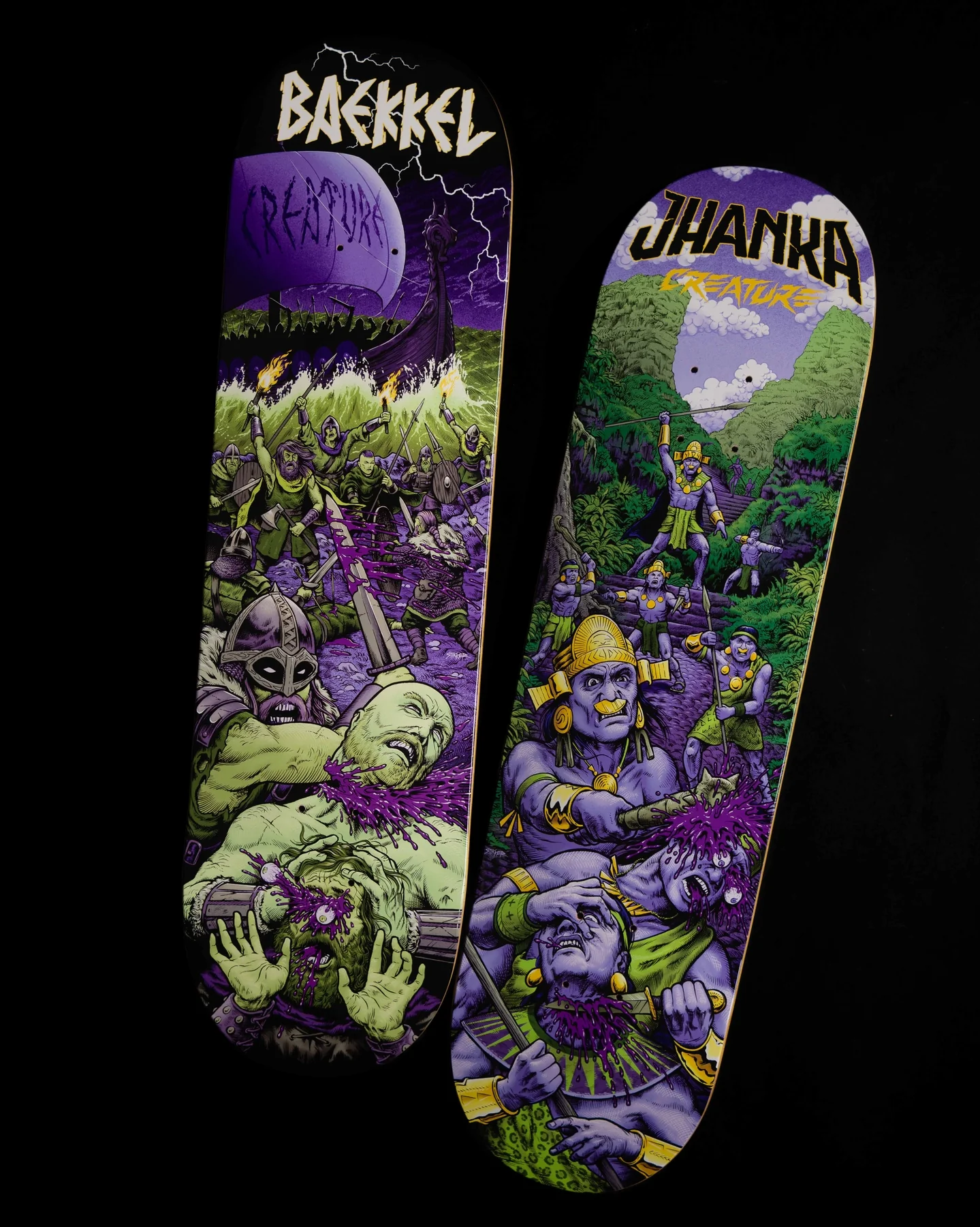 8.6in Kevin Baekkel Warriors Creature VX Skateboard Deck - Image 4