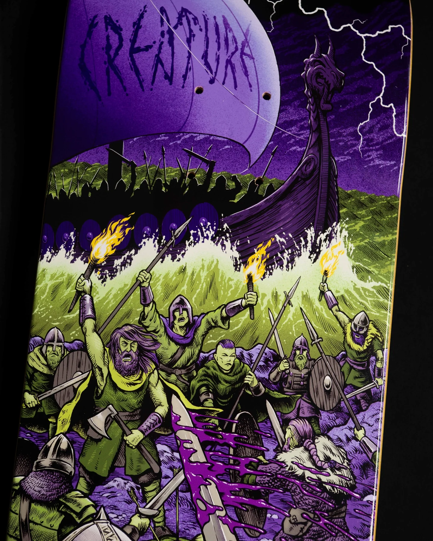 8.6in Kevin Baekkel Warriors Creature VX Skateboard Deck - Image 5