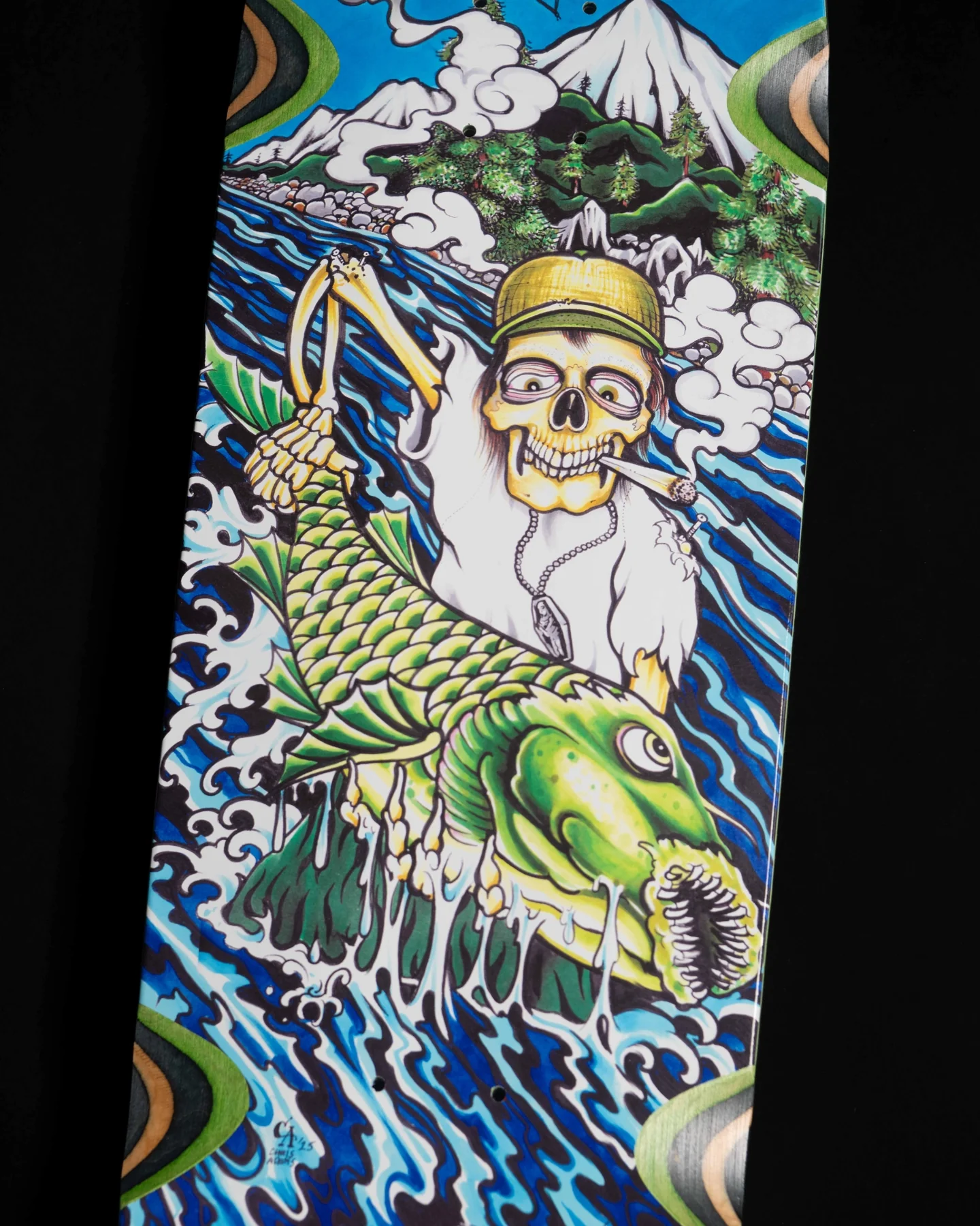 9.00in David Gravette Hippie Falls Creature Skateboard Deck - Image 3