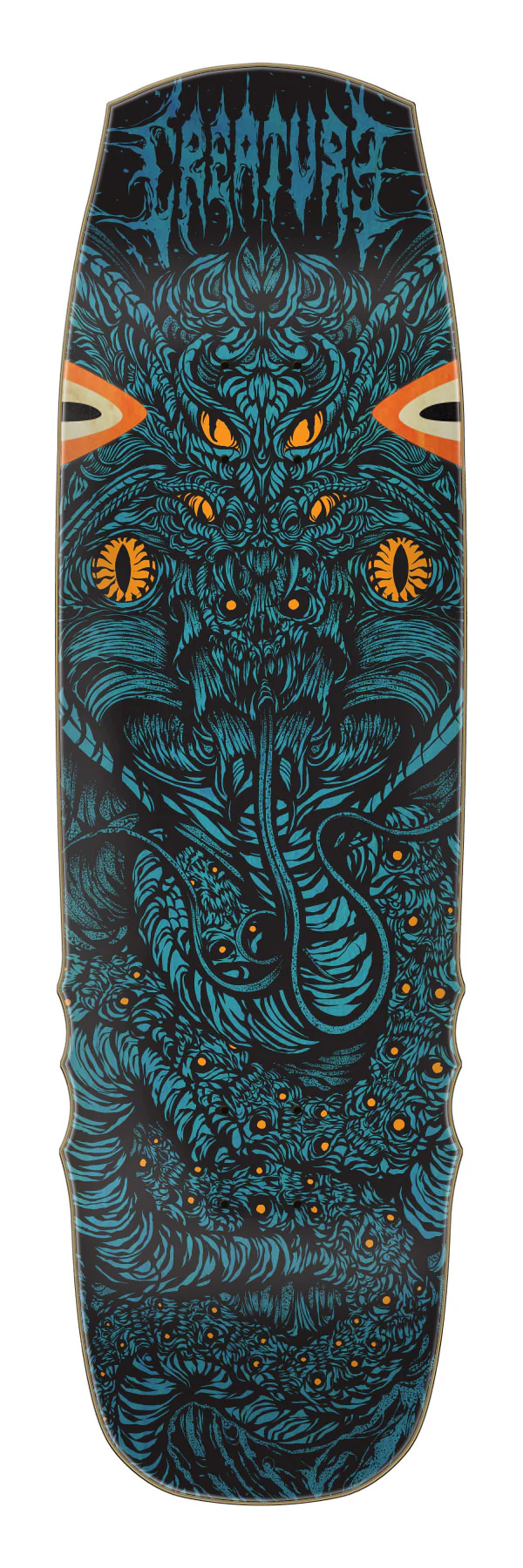 9.00in Sam Hitz Cobra Shaped Creature Skateboard Deck