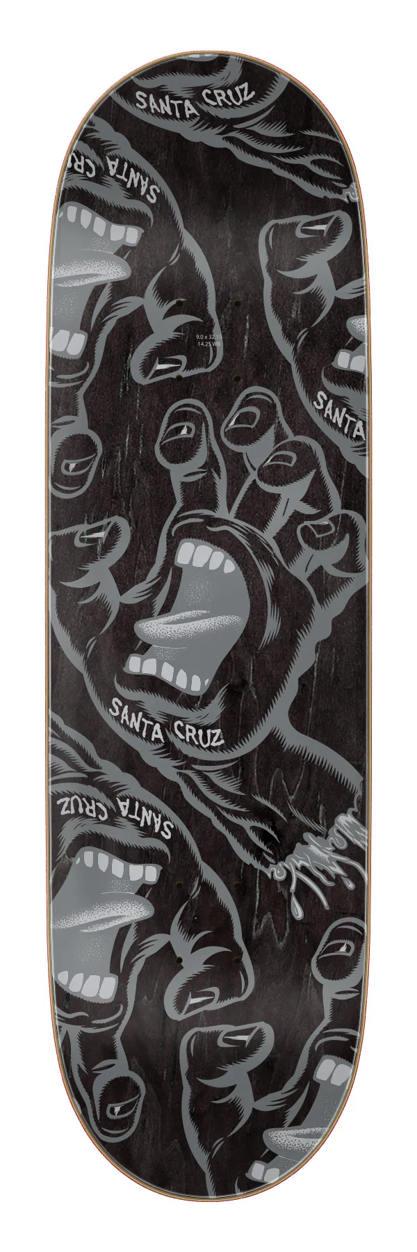 9.0in Crowded Hand Santa Cruz Skateboard Deck - Image 2