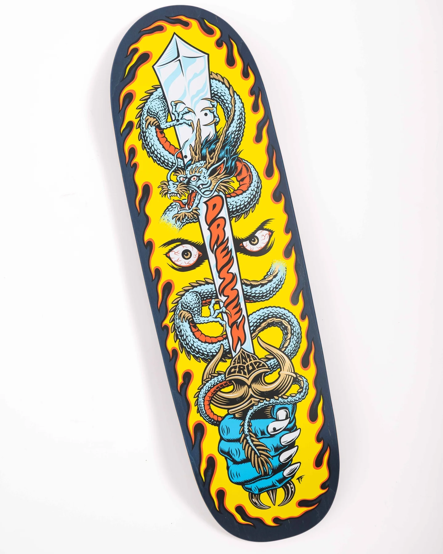 9.25in Dressen Sword Santa Cruz Shaped Skateboard Deck - Image 3
