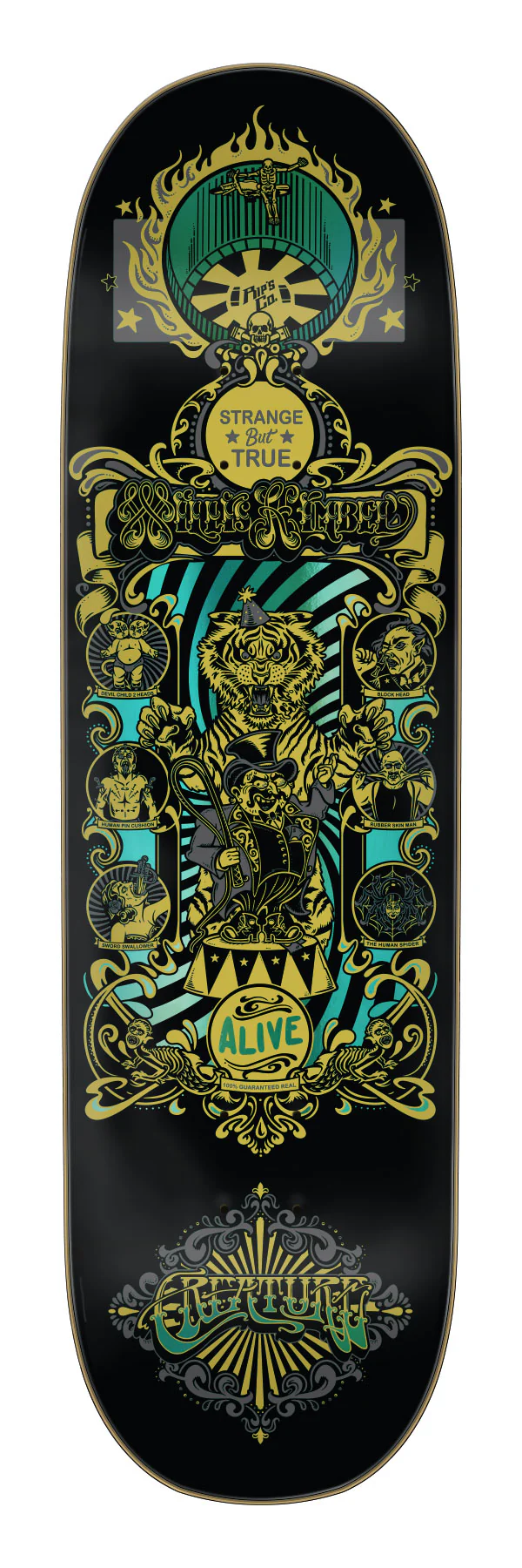 9.0in Willis Kimbel Sideshow Creature Skateboard Deck
