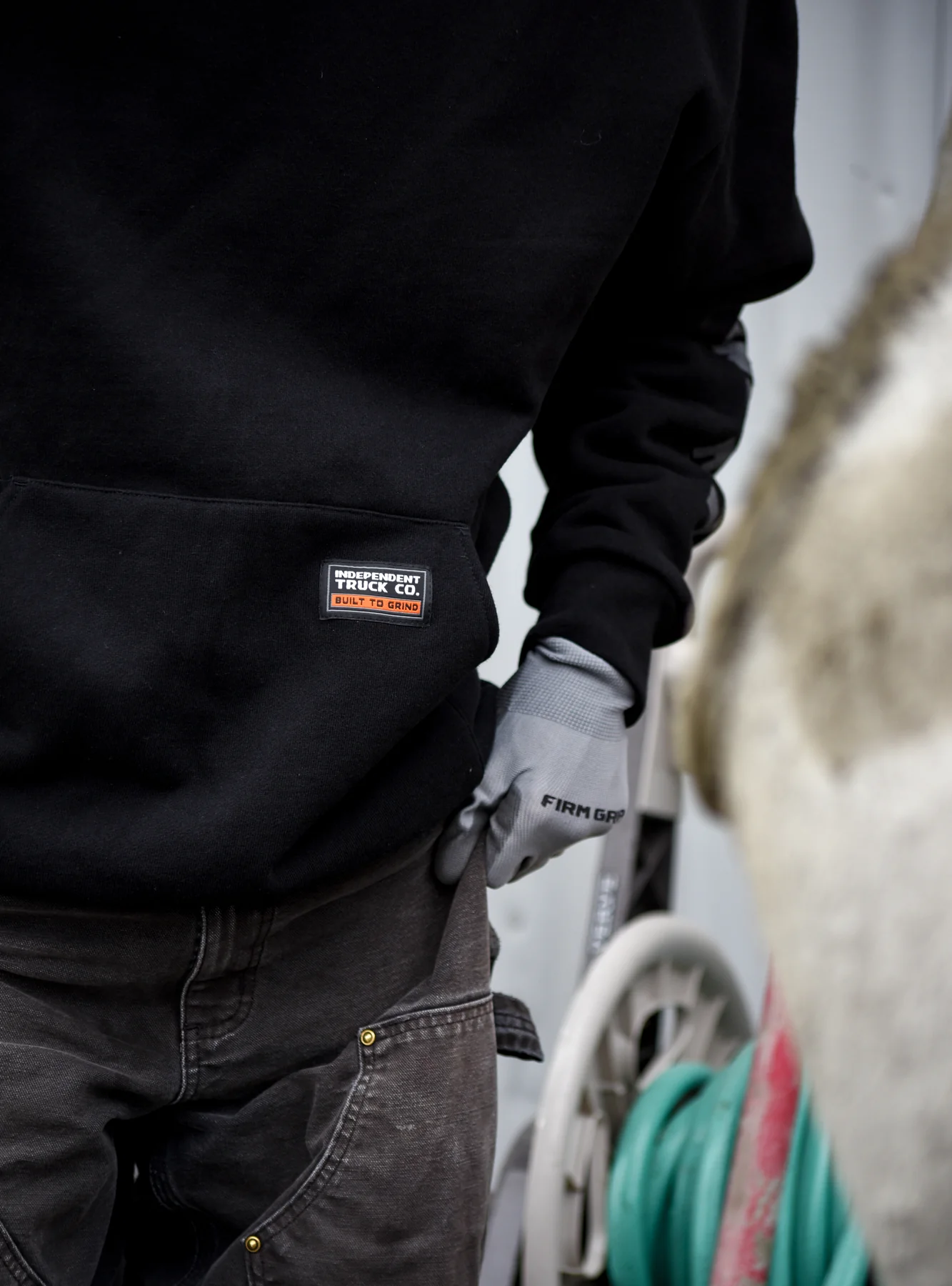 Bar Logo Reflective Mens Independent Hoodie - Image 3