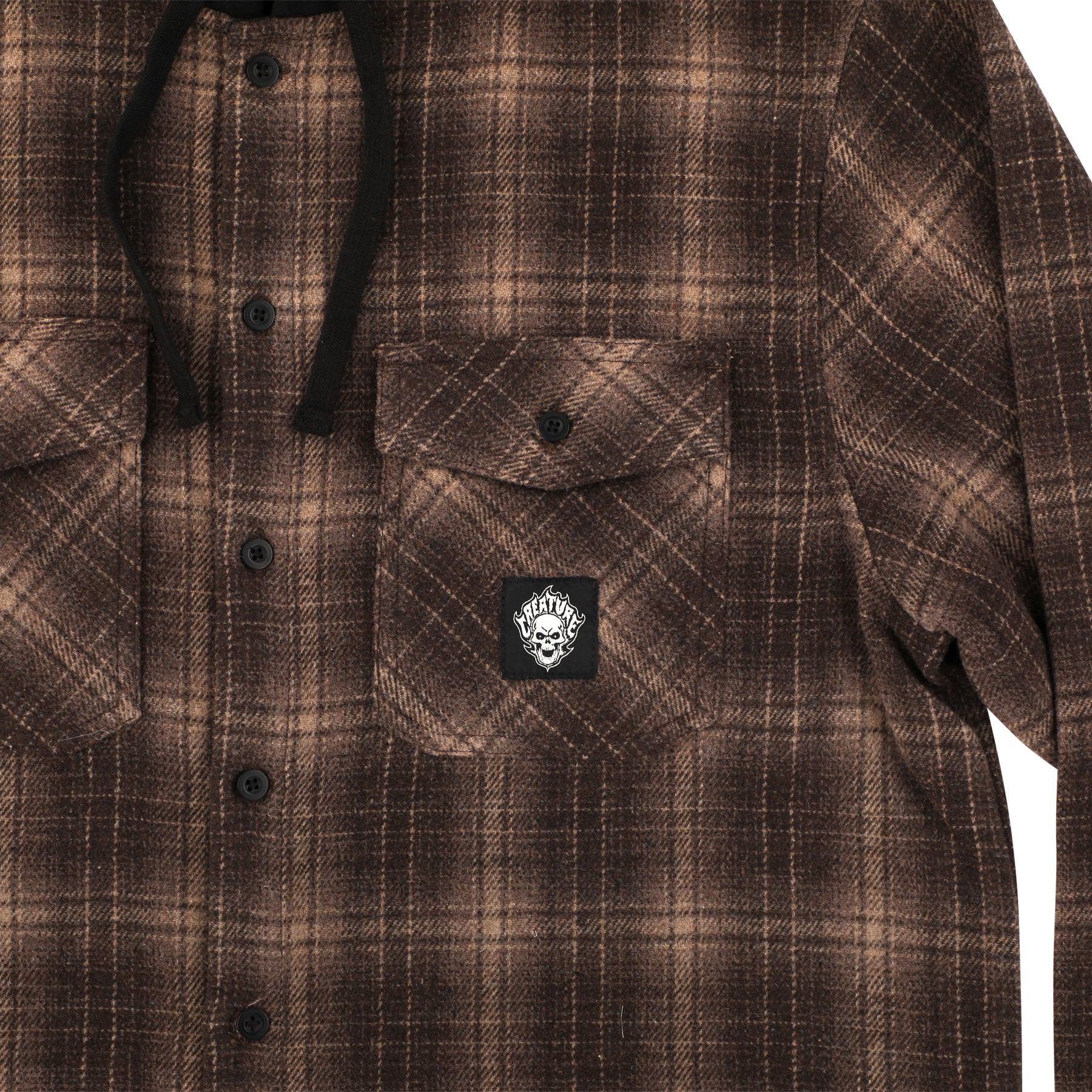 BHF Mens Creature Longsleeve Flannel Shirt - Image 3