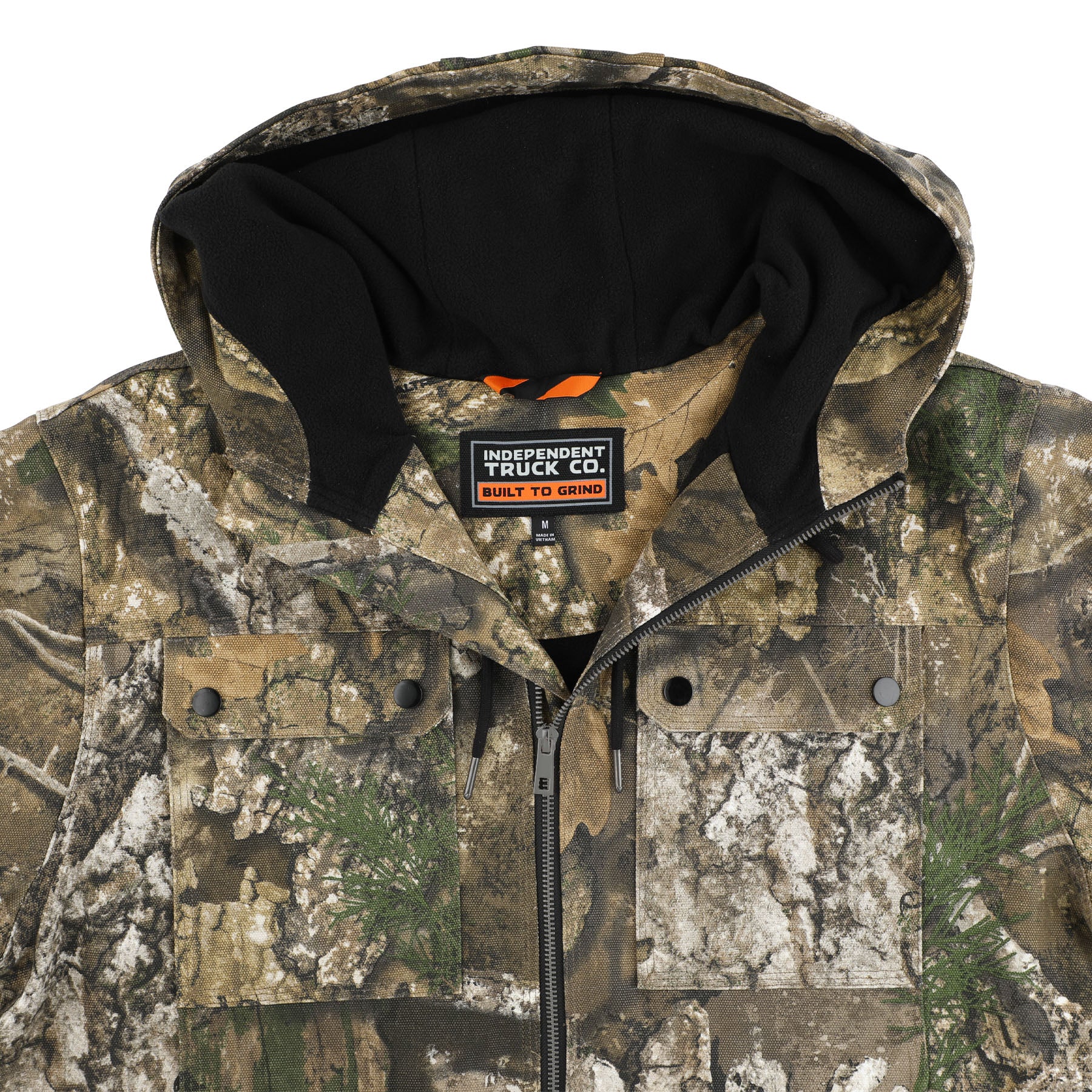 Built To Grind Hooded Mens Independent Canvas Work Jacket - Image 19