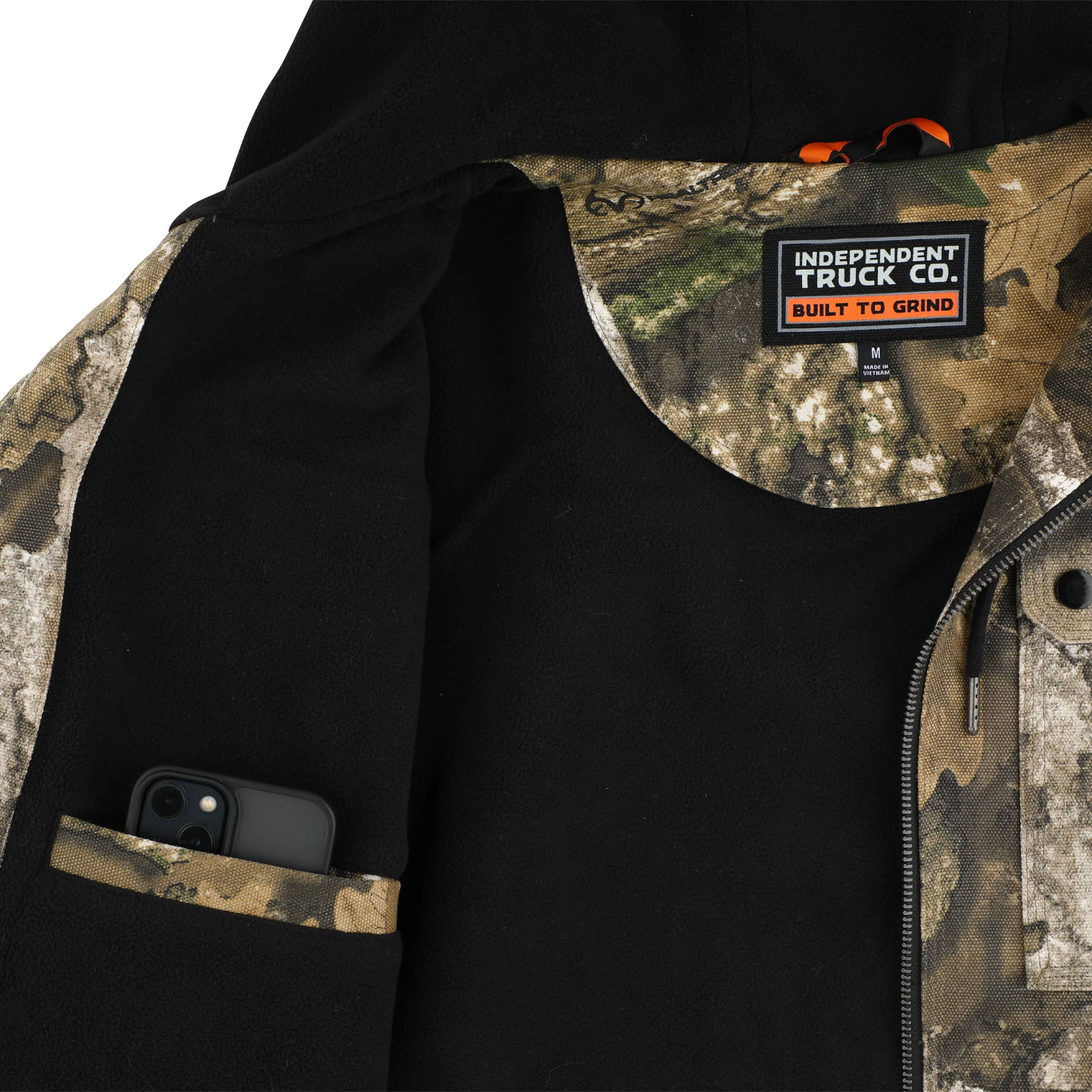 Built To Grind Hooded Mens Independent Canvas Work Jacket - Image 20