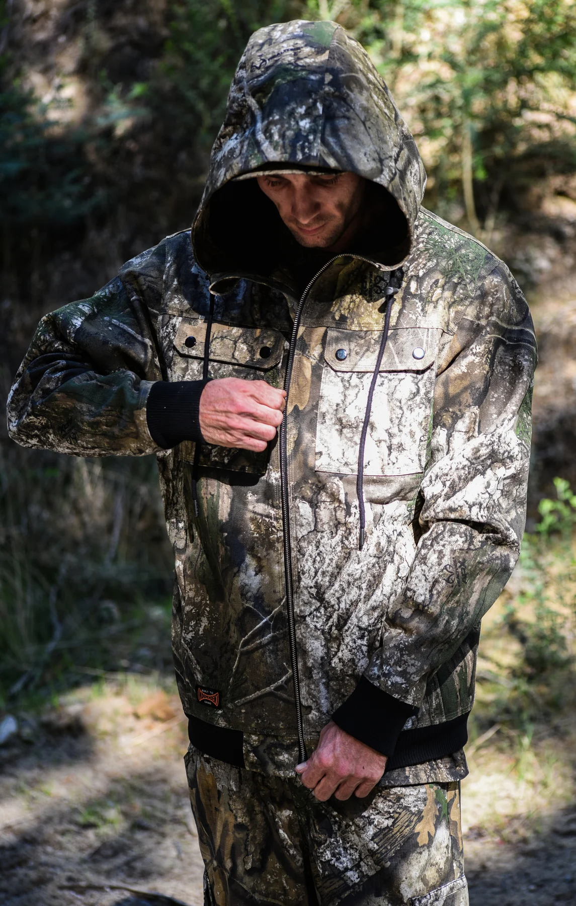 Built To Grind Hooded Mens Independent Canvas Work Jacket - Image 24