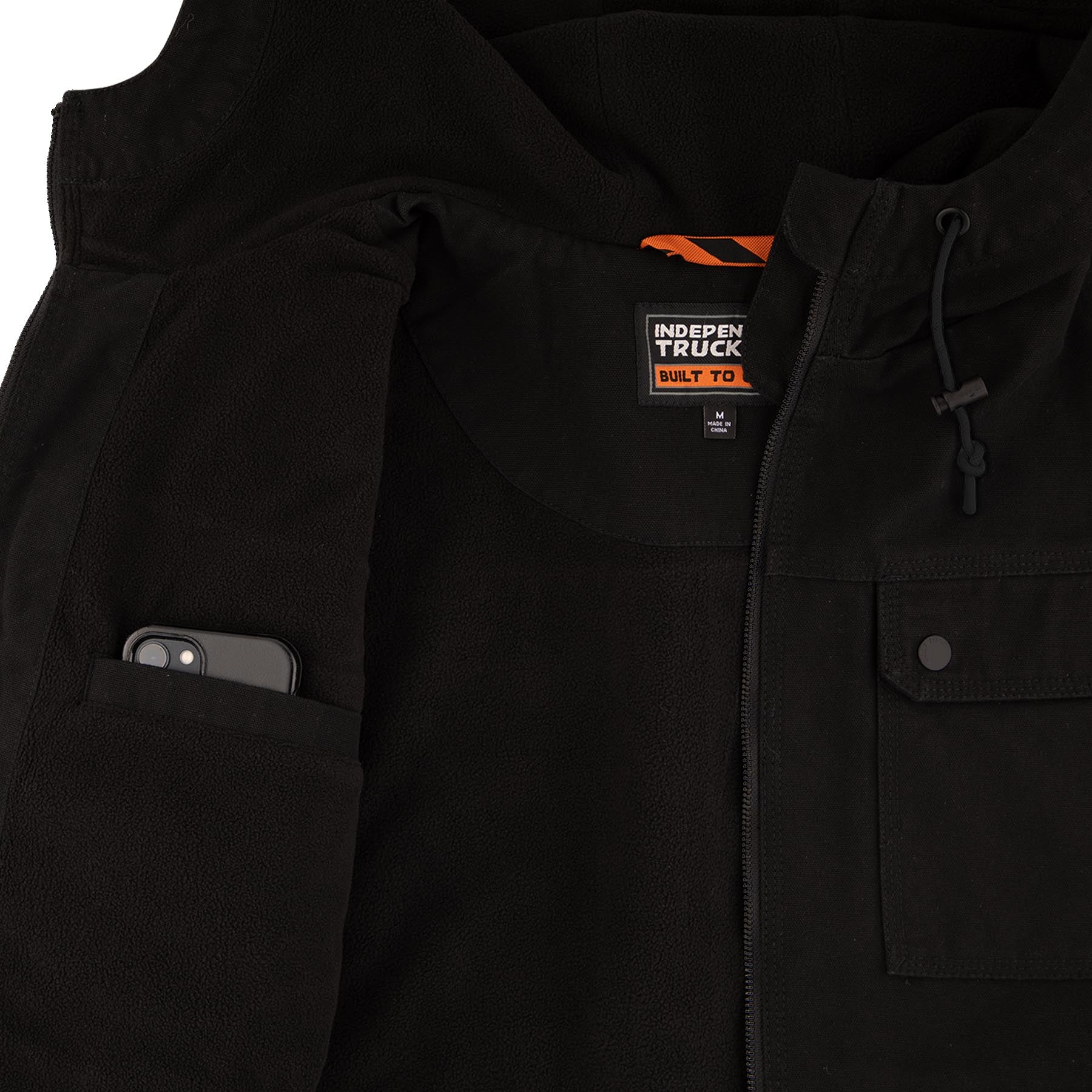 Built To Grind Hooded Mens Independent Canvas Work Jacket - Image 5