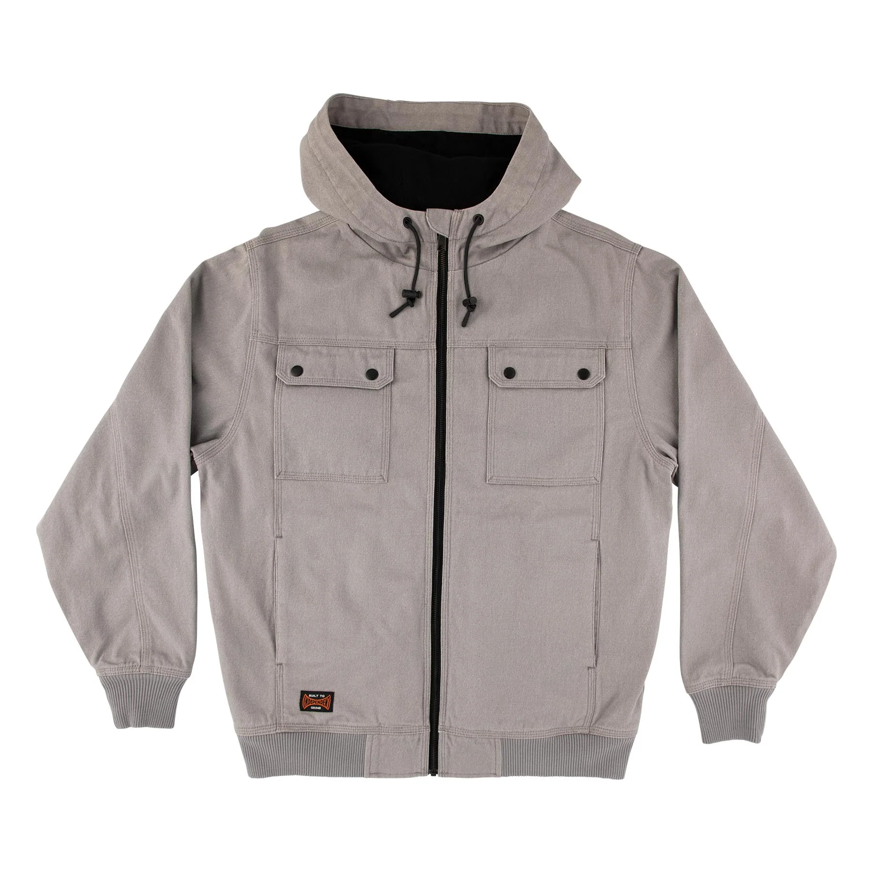 Built To Grind Hooded Mens Independent Canvas Work Jacket - Image 8
