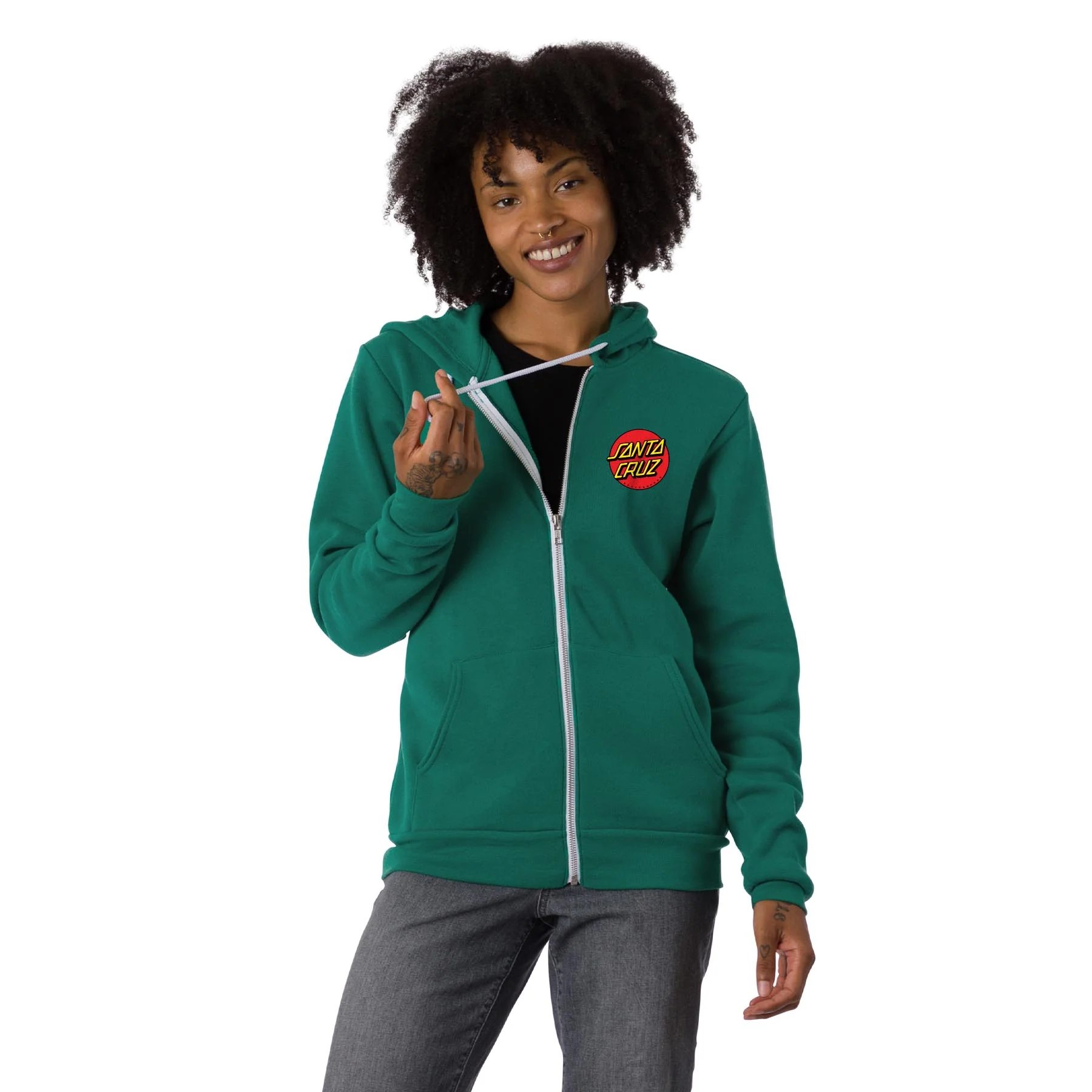 Classic Dot Womens Santa Cruz Zip Hoodie