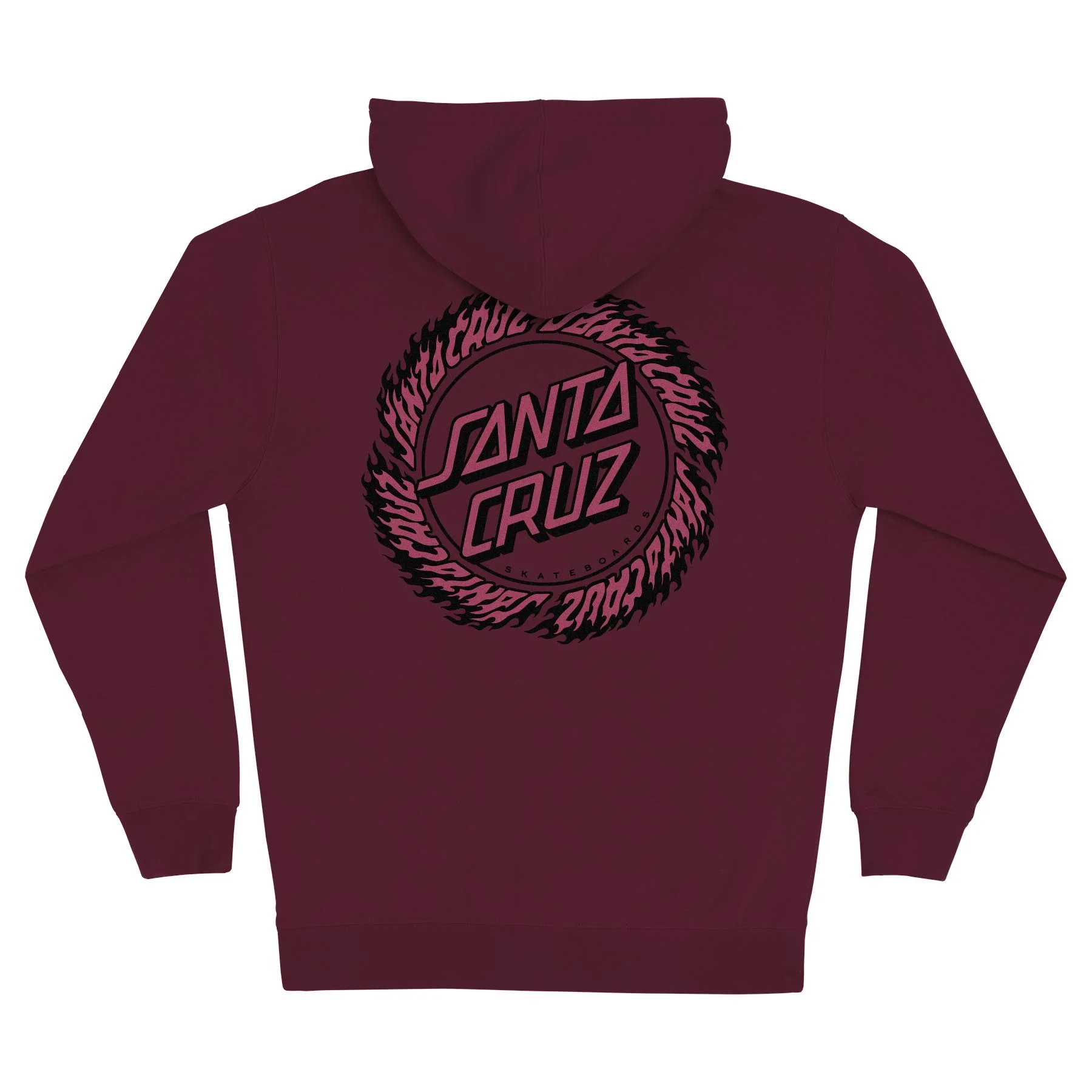 Flame Ringed Dot Mens Santa Cruz Zip Hoodie - Image 3