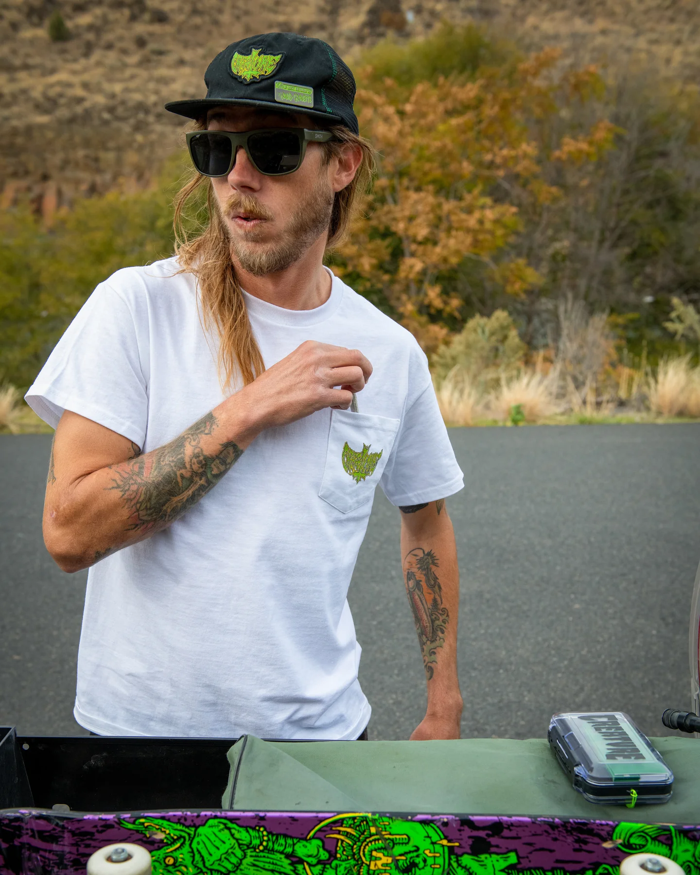 Gravette Hippie Skull Creature Snapback Hat - Image 10