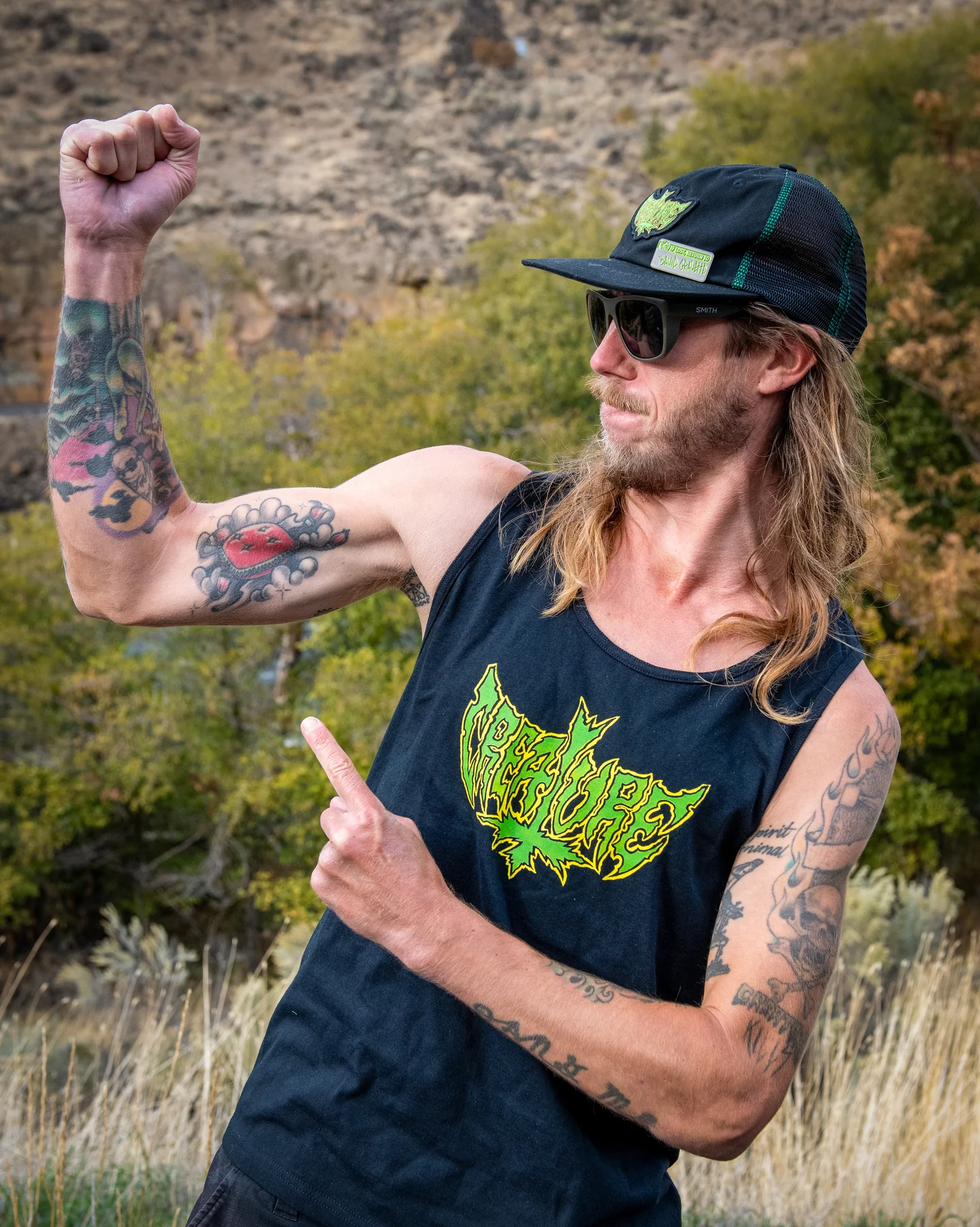 Gravette Hippie Skull Creature Snapback Hat - Image 9
