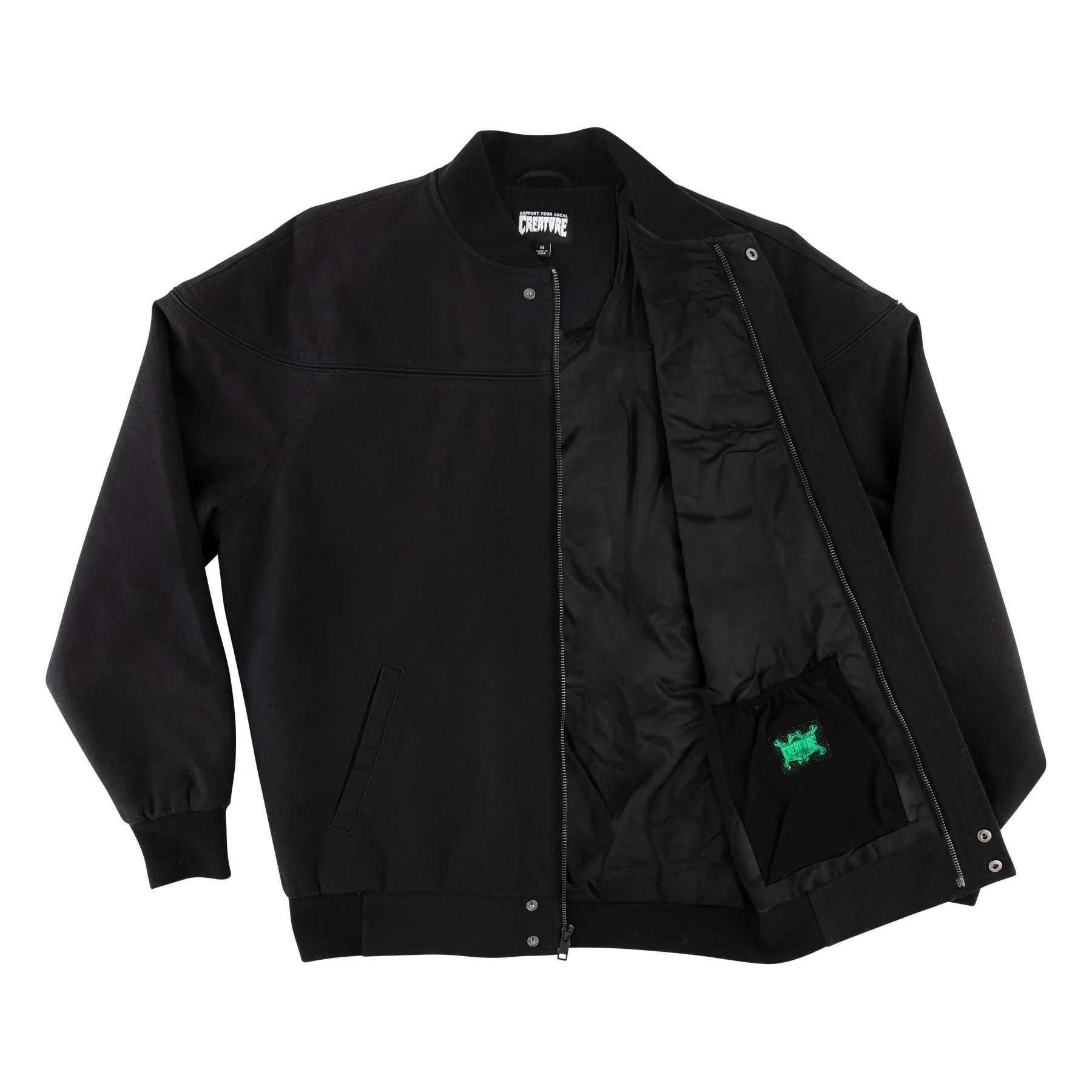 Hesher Flame Mens Creature Bomber Jacket - Image 3