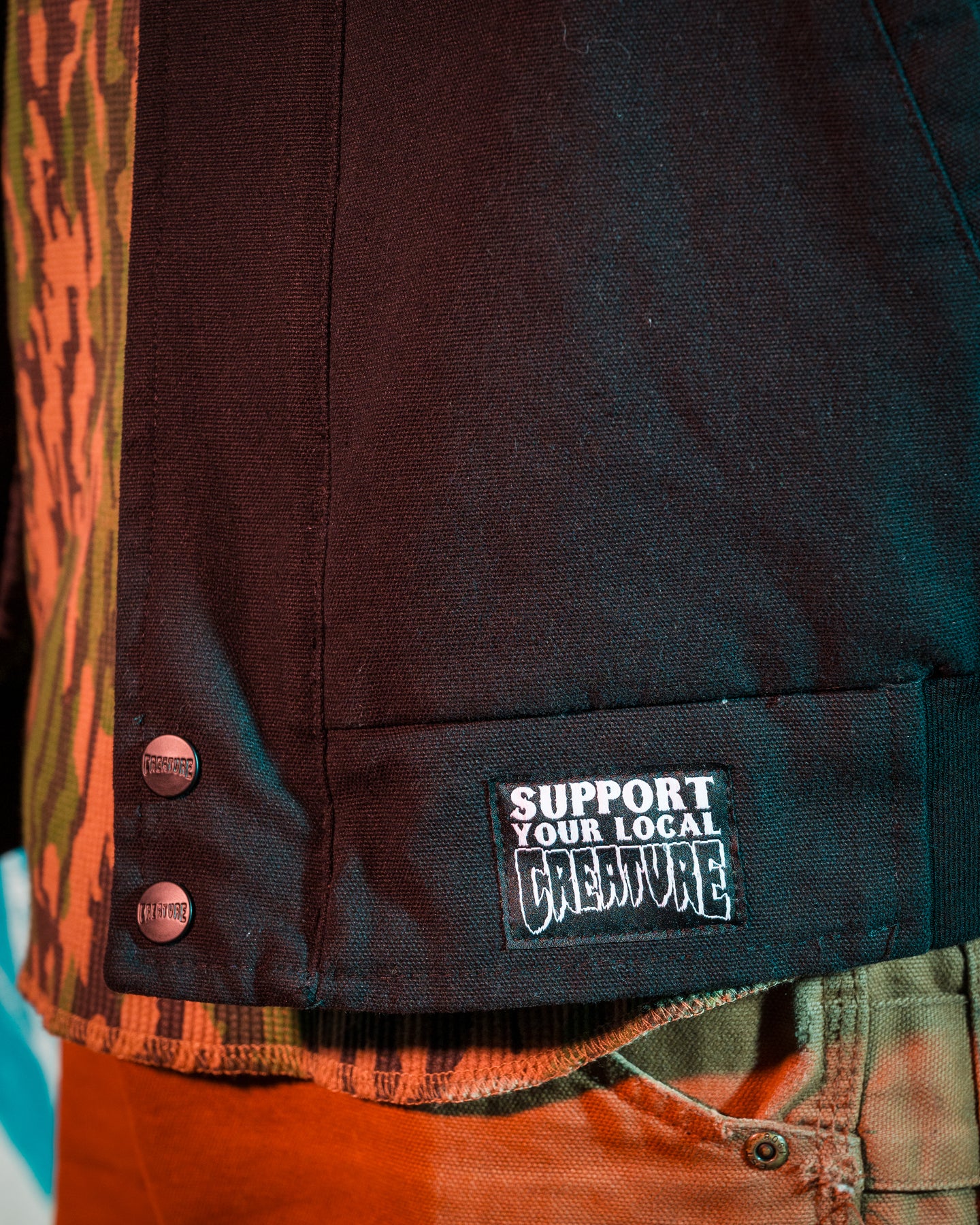 Hesher Flame Mens Creature Bomber Jacket - Image 5