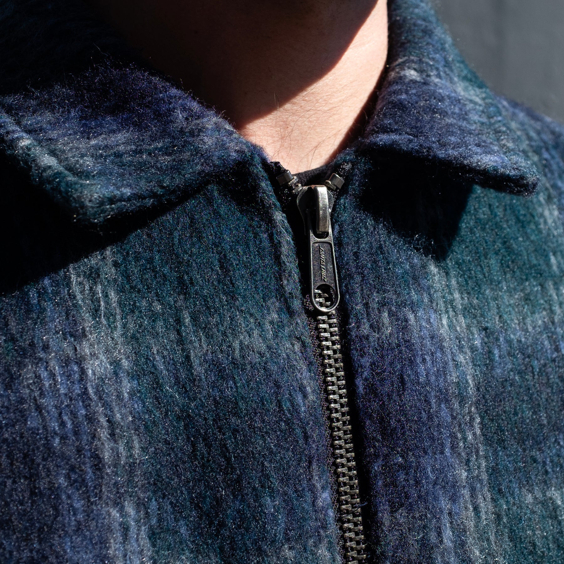 Hideout Zip Brushed Plaid Santa Cruz Mens Jacket - Image 5