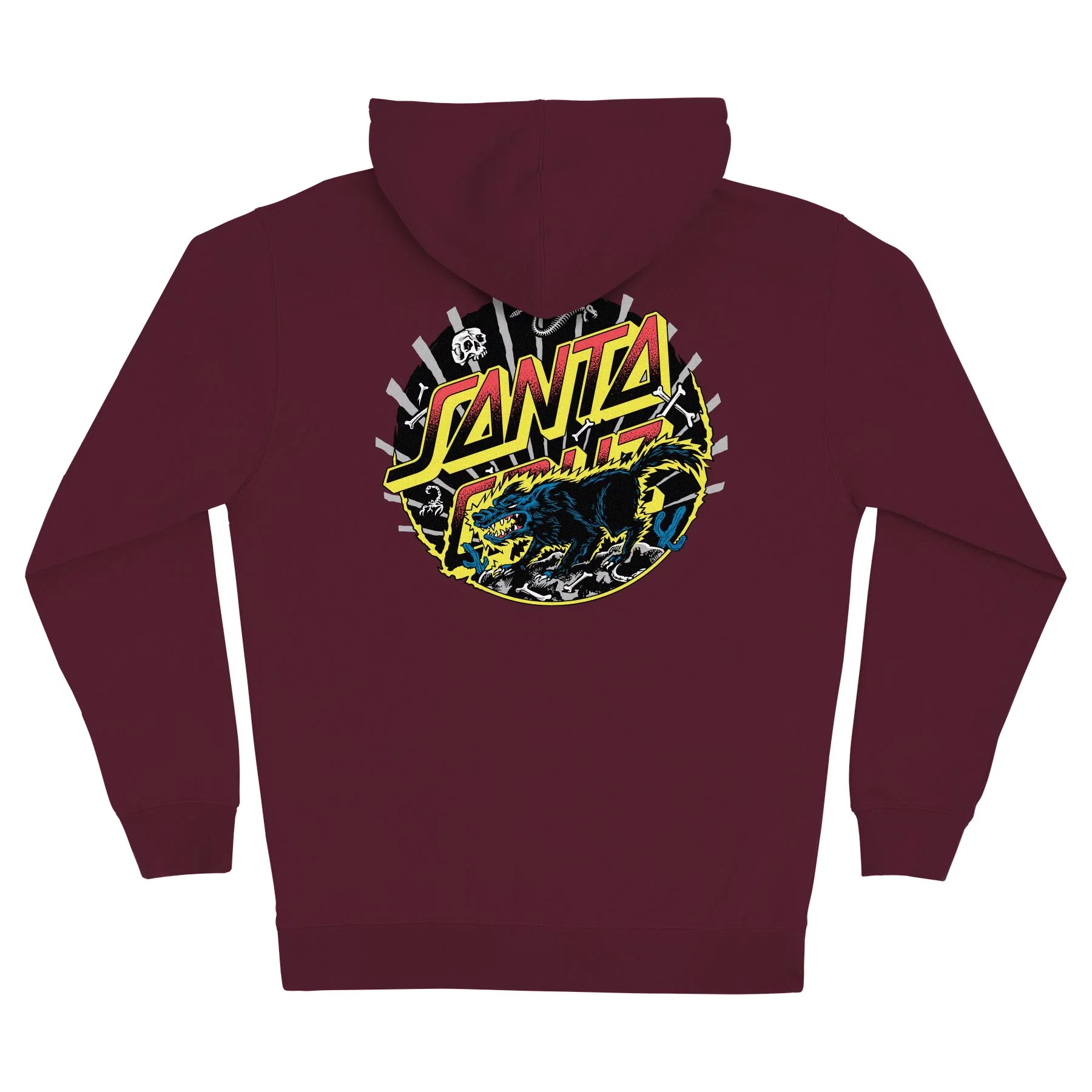 Kendall Wolf Dot Mens Santa Cruz Zip Hoodie - Image 3