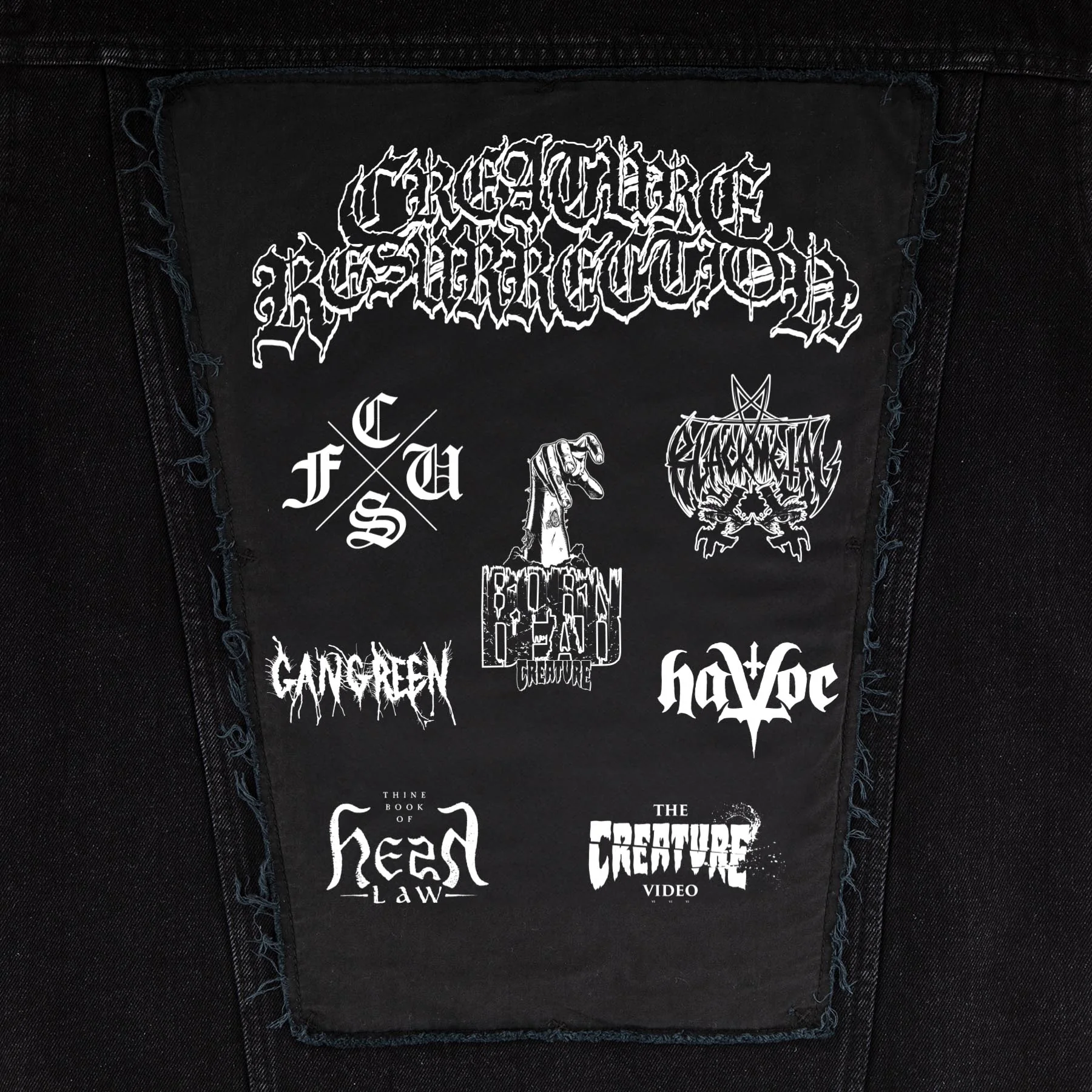 Resurrection Mens Creature Denim Vest - Image 3