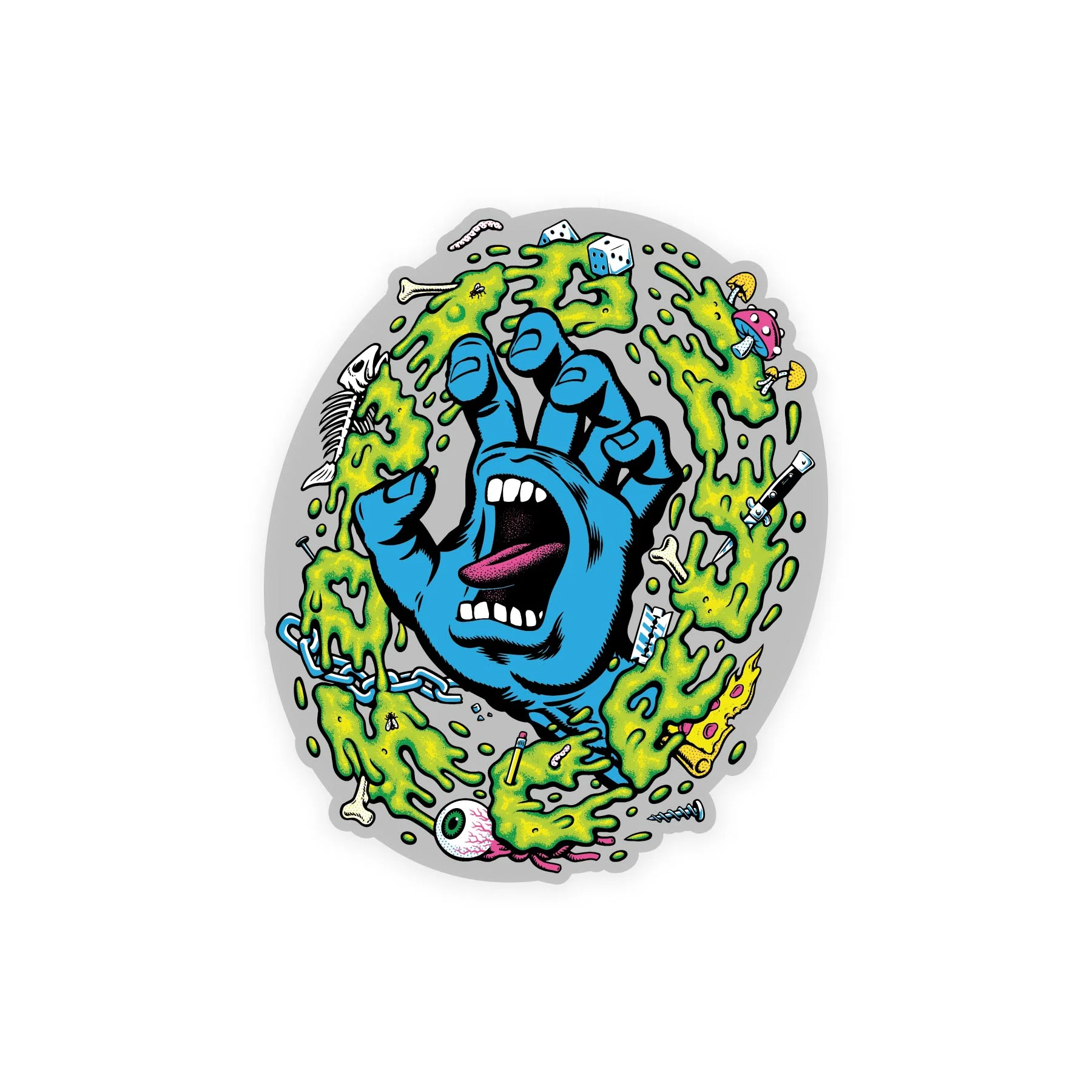 Slime Scream 4.5in Santa Cruz Stickers (25 Pack)