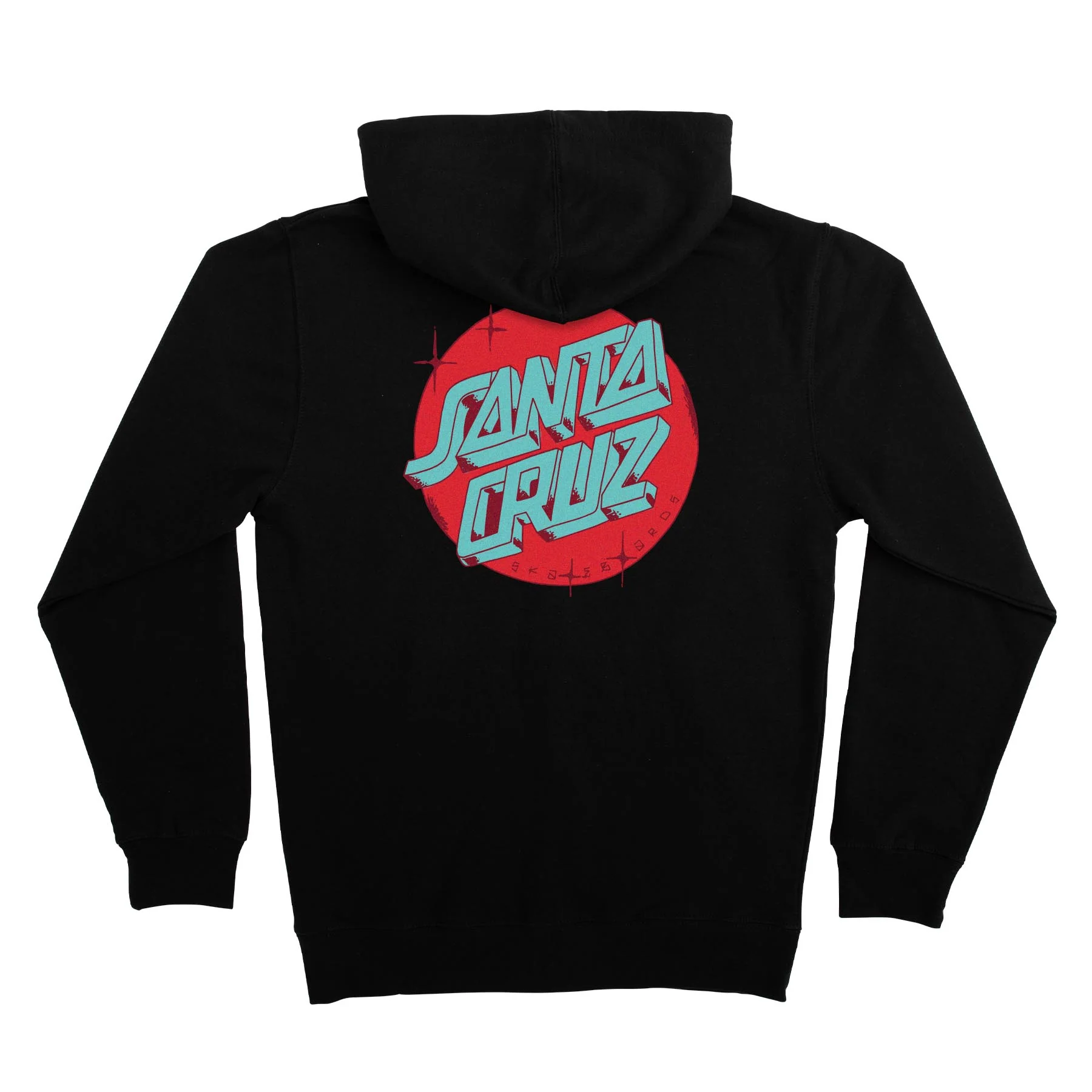 Scrawl Dot Womens Santa Cruz Zip Hoodie - Image 2