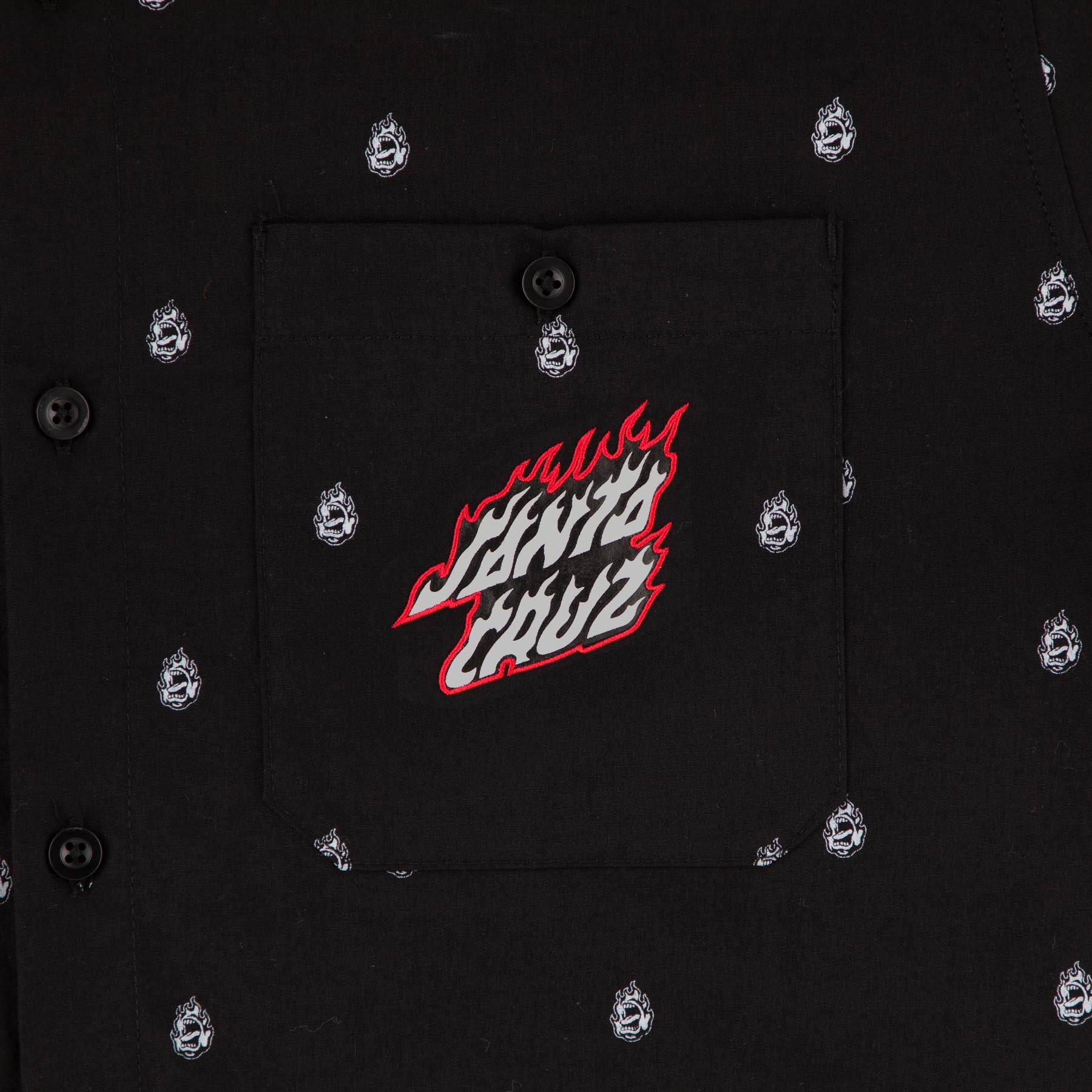 Screaming Fire Mens Santa Cruz Button Up Shirt - Image 3