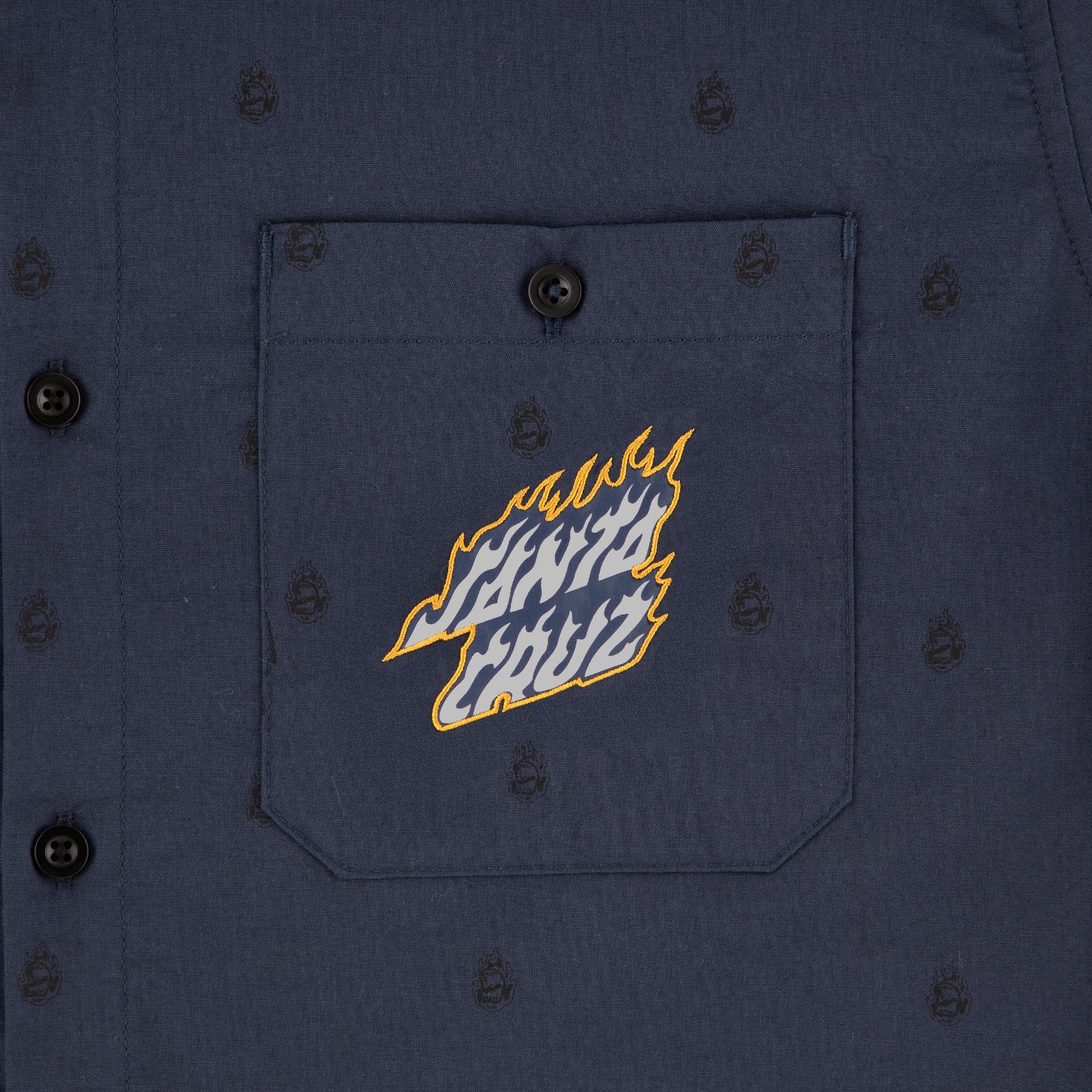 Screaming Fire Mens Santa Cruz Button Up Shirt - Image 6