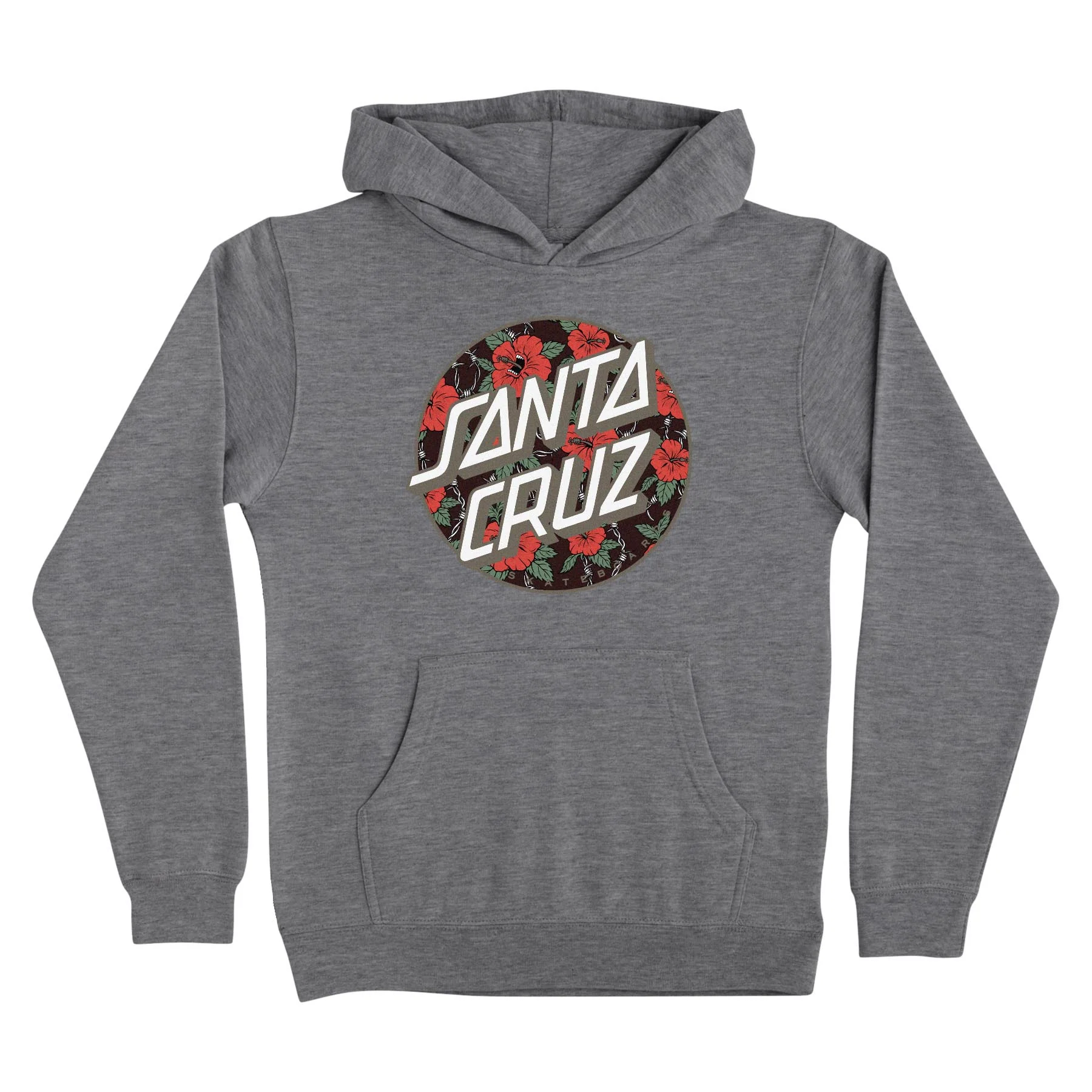 Screaming Hibiscus Dot Youth Santa Cruz Hoodie - Image 2