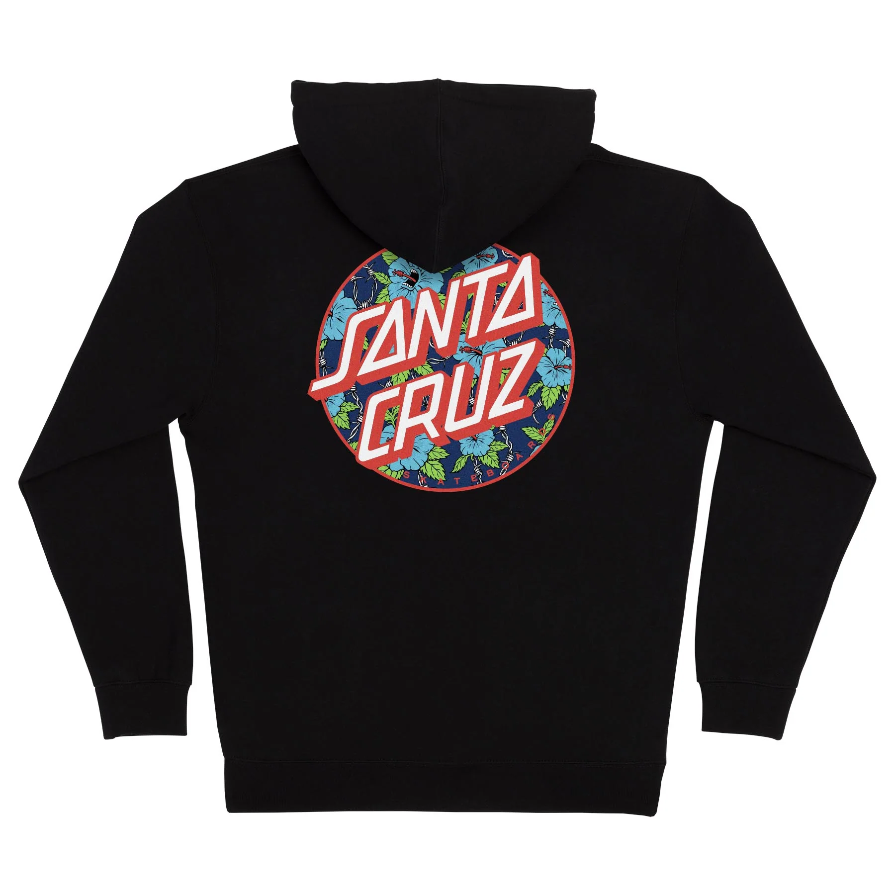 Screaming Hibiscus Dot Mens Santa Cruz Zip Hoodie - Image 2