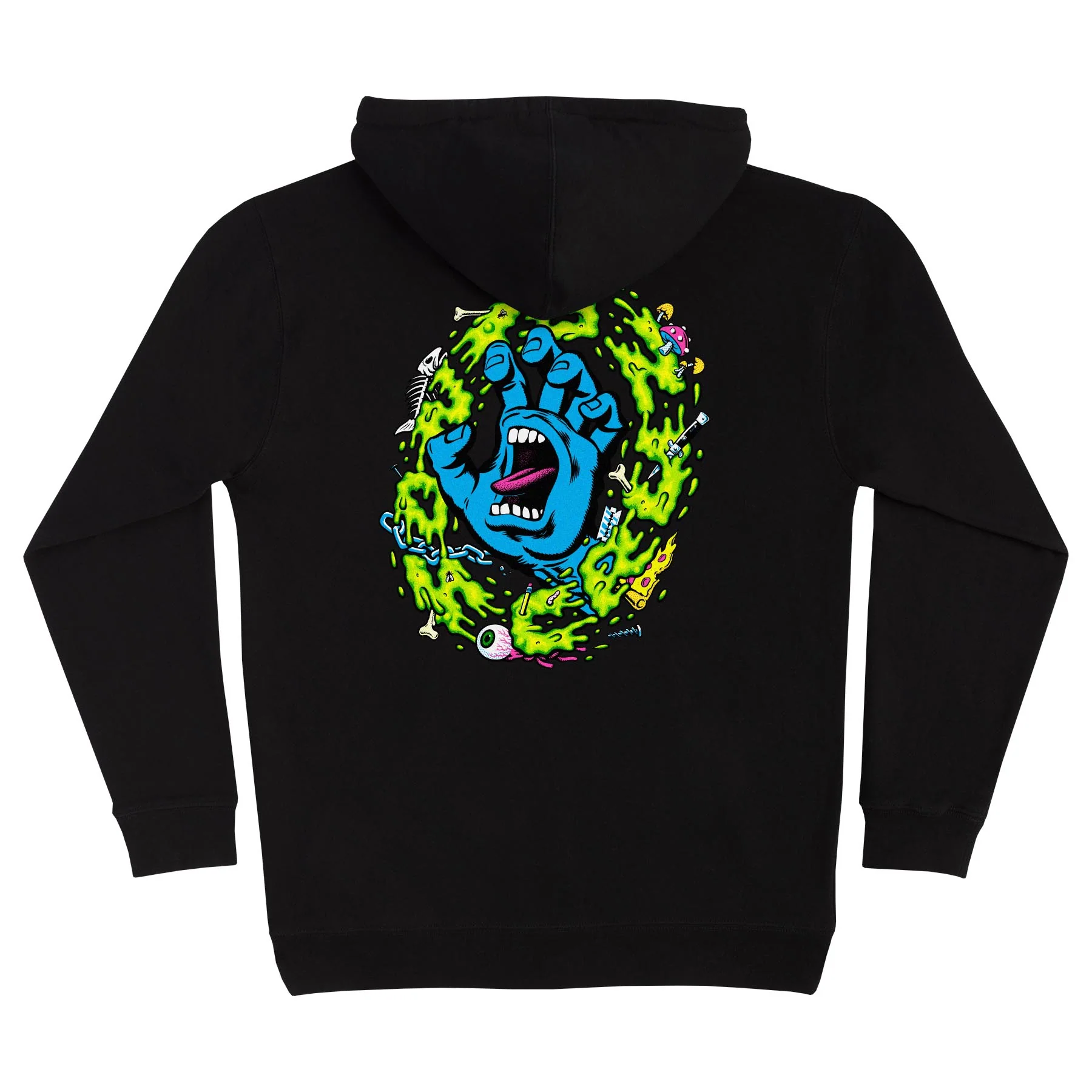 Slime Scream Mens Santa Cruz Hoodie - Image 4