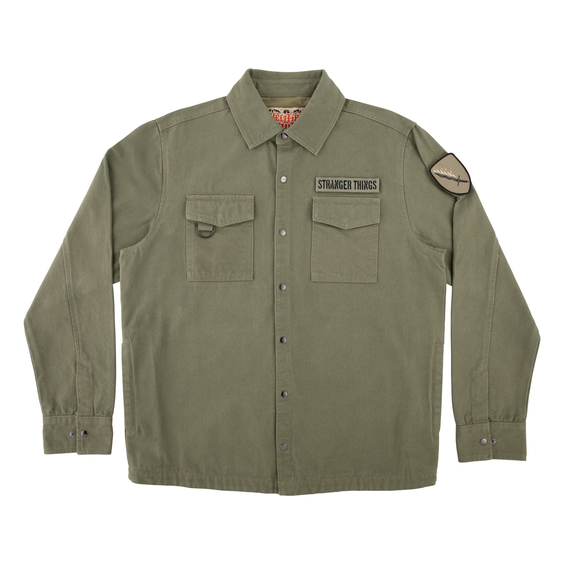Stranger Things Crawl Mens Santa Cruz Military Jacket - Image 2