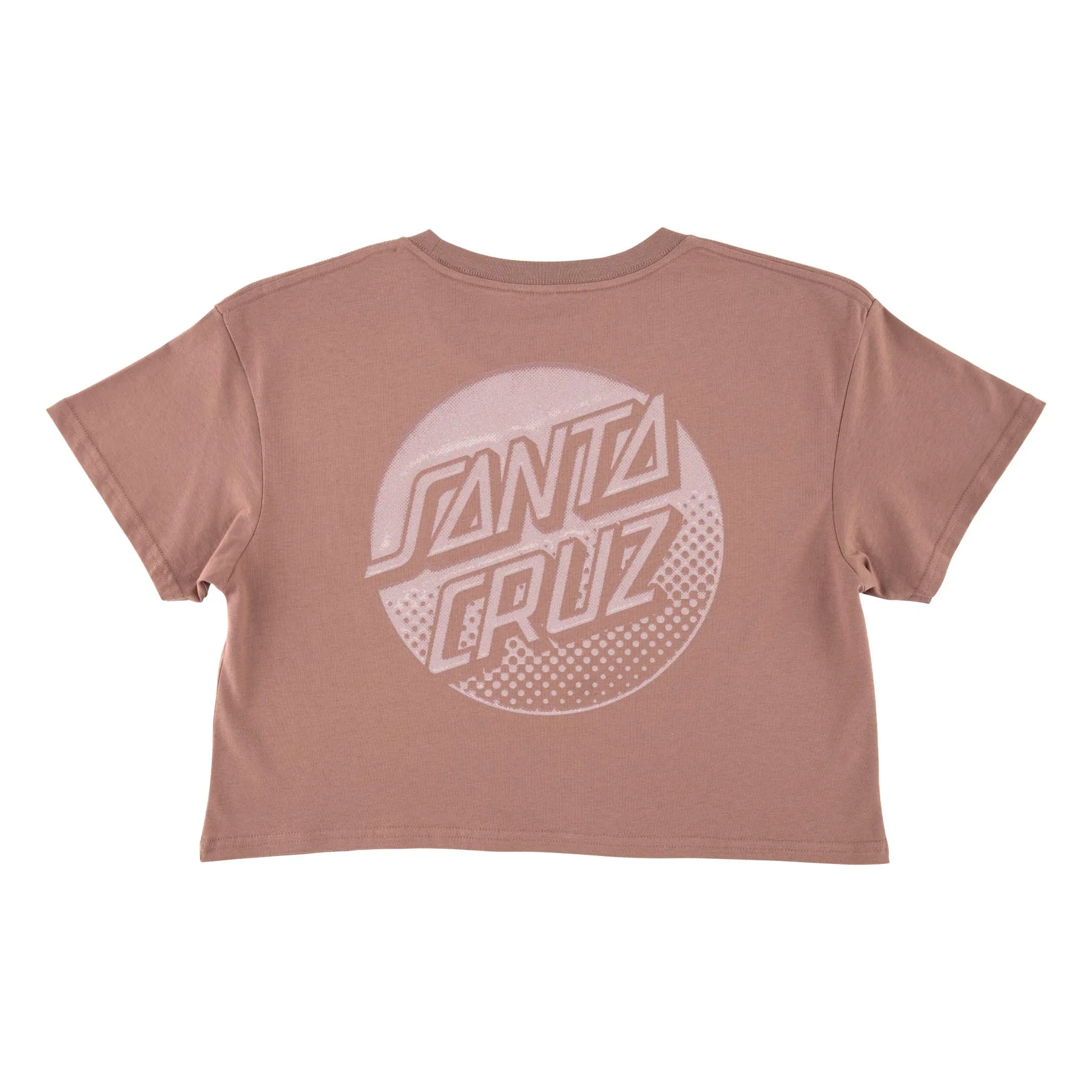 Tone Stamped Dot Womens Santa Cruz Crop T-Shirt - Image 4
