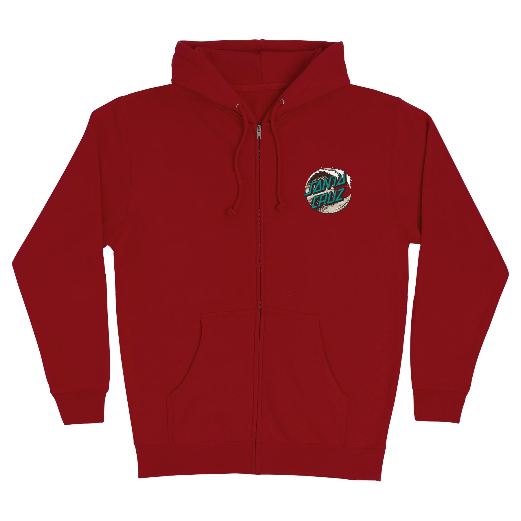 Wave Dot Mens Santa Cruz Zip Hoodie - Image 7